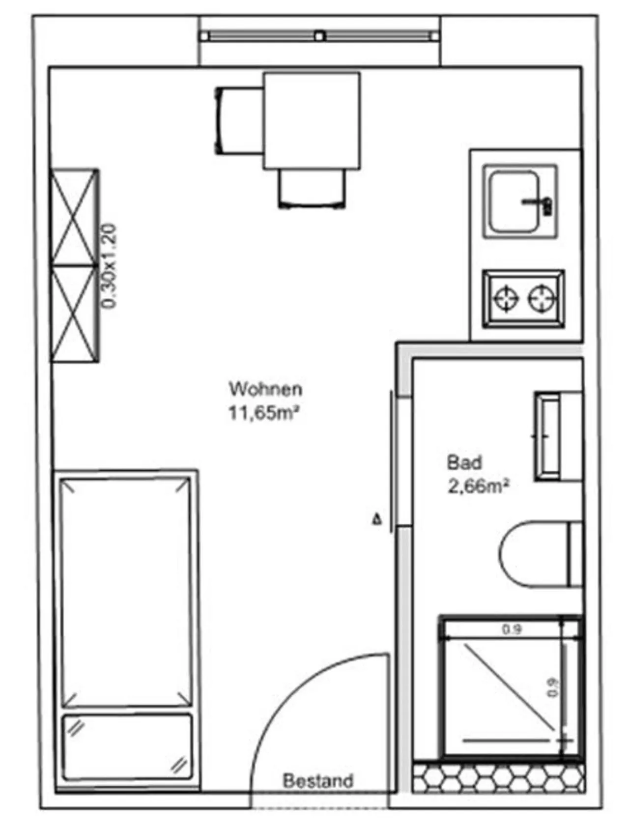 Floor plan in SITE.INN Wien