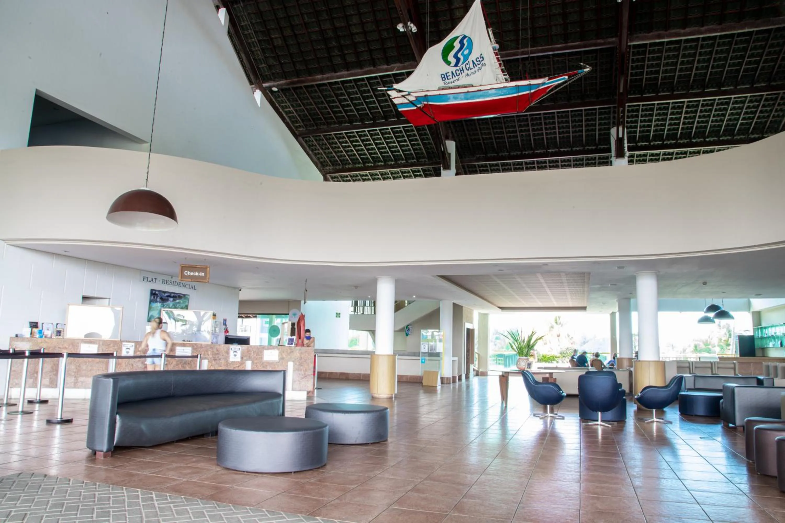 Lobby or reception in Beach Class Muro Alto Condomínio Resort By New Time