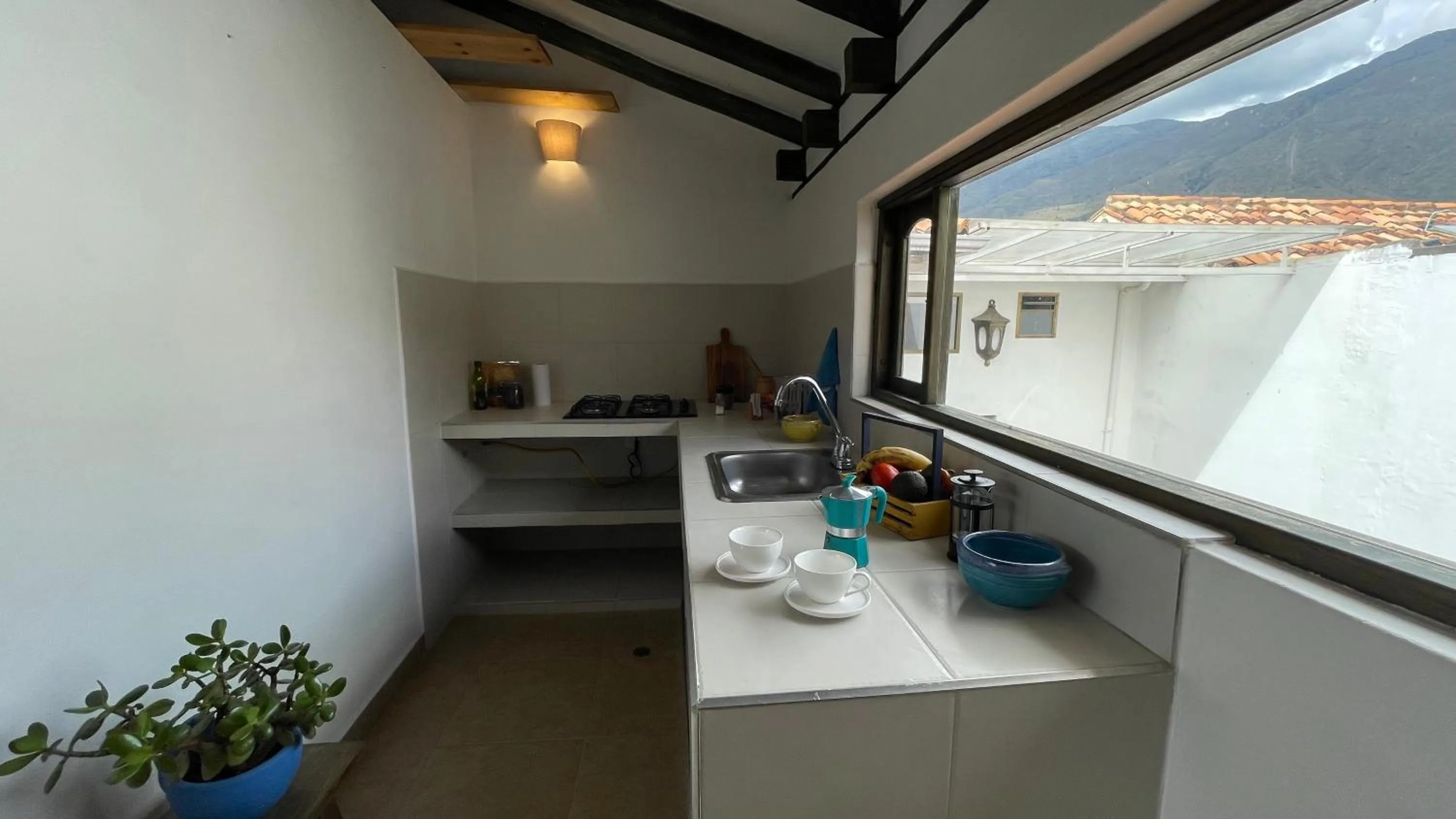 Kitchen or kitchenette in Hotel Verona Villa de Leyva