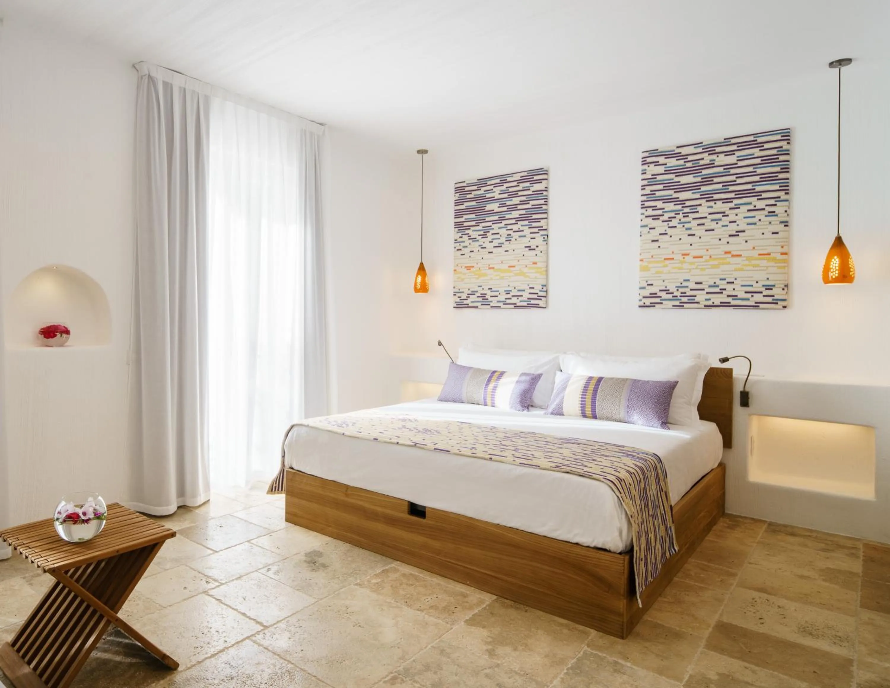 Bed in Sant Efis Hotel