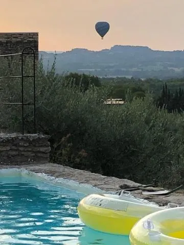 Pool view in Les Milles Roches