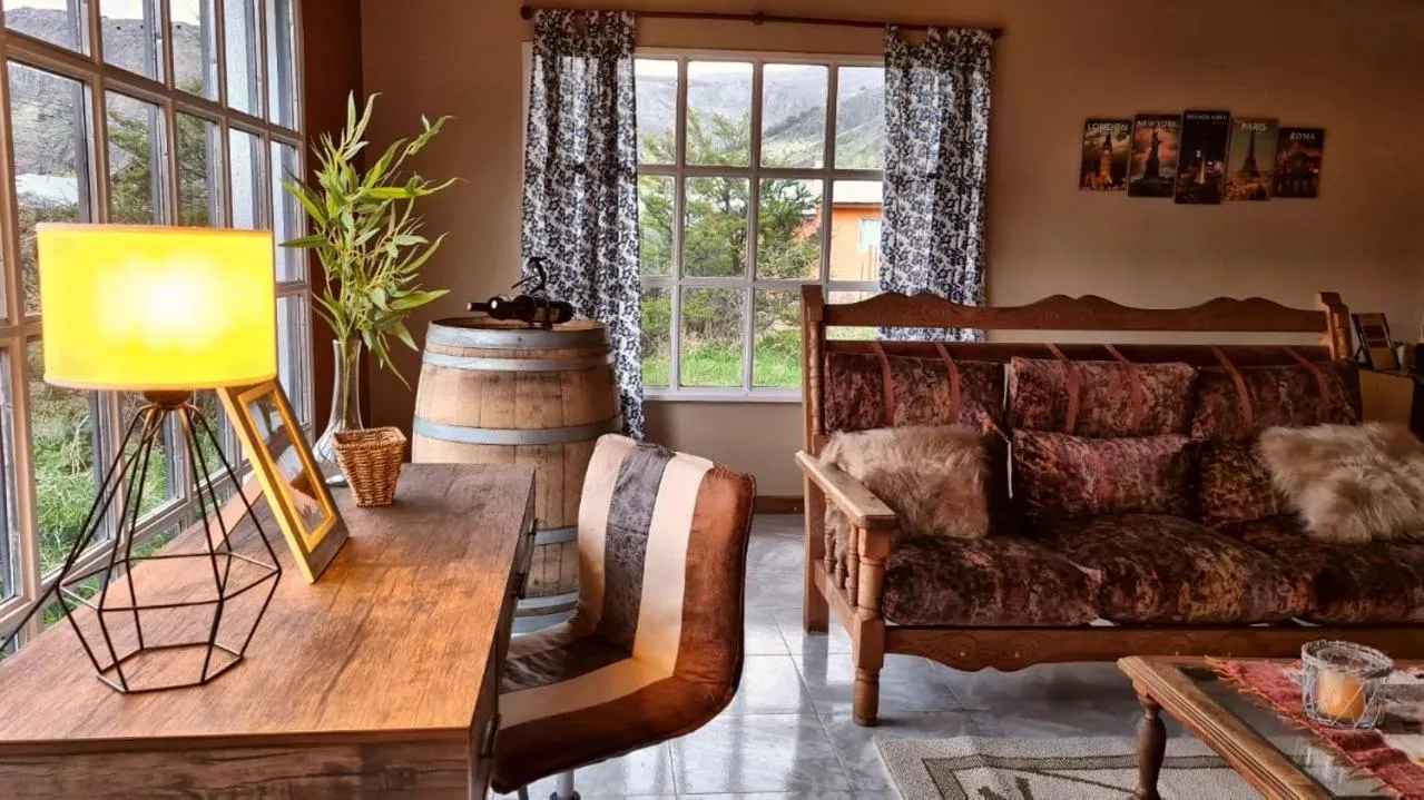 Seating area in Hotel Lago del Desierto