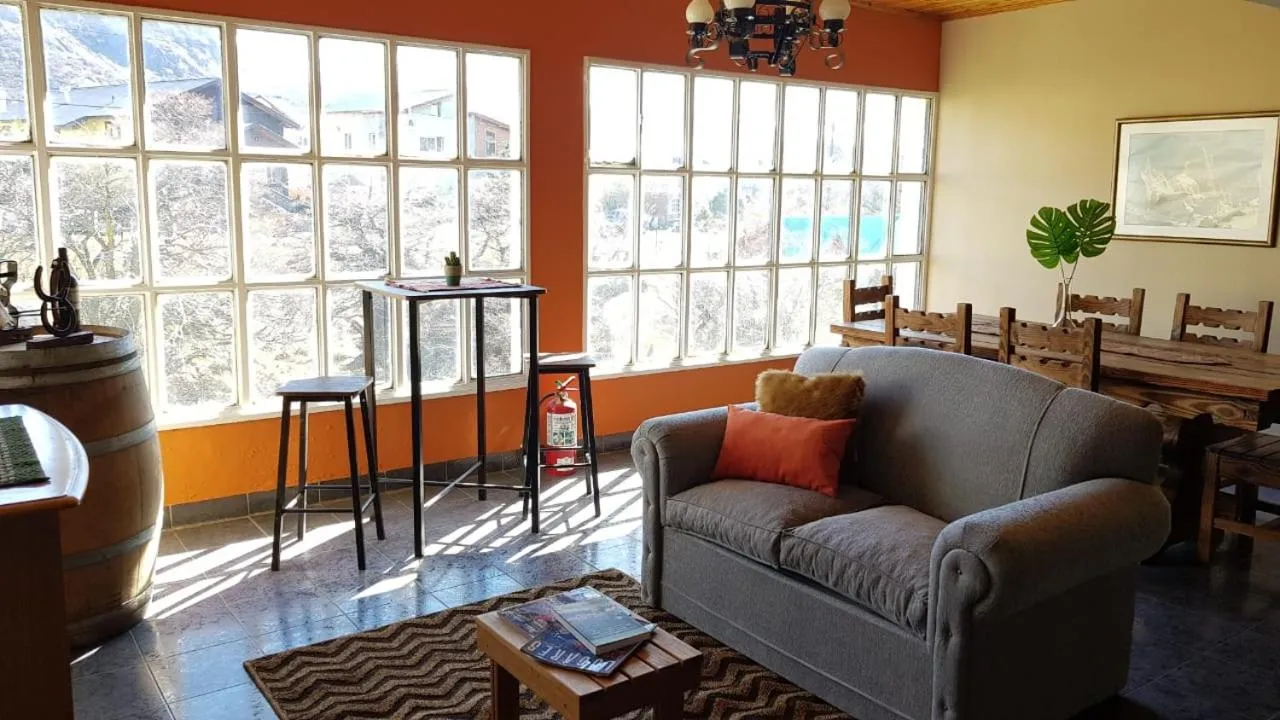 Seating area in Hotel Lago del Desierto