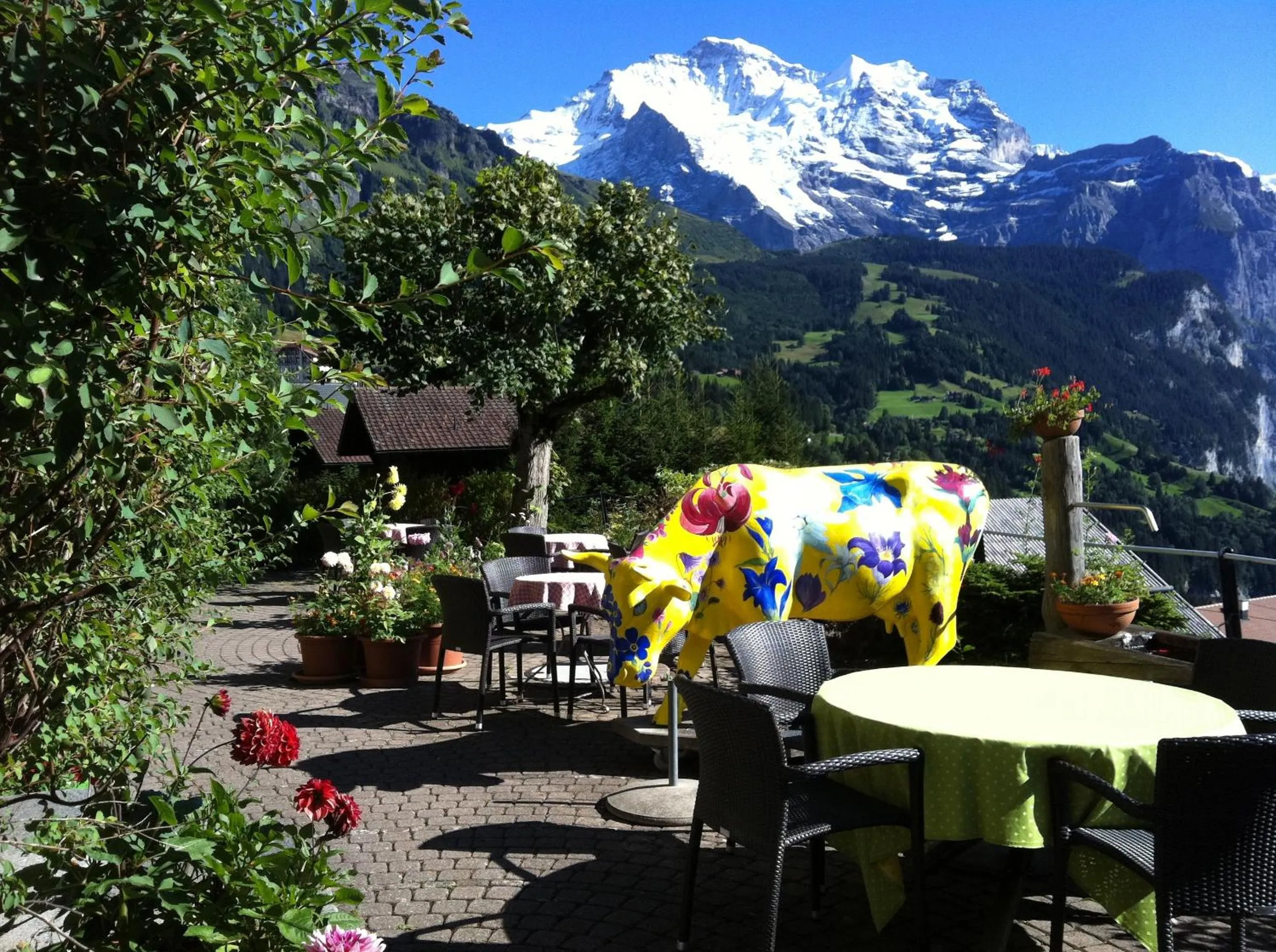 Balcony/Terrace in Hotel Bellevue - Traditional Swiss Hideaway