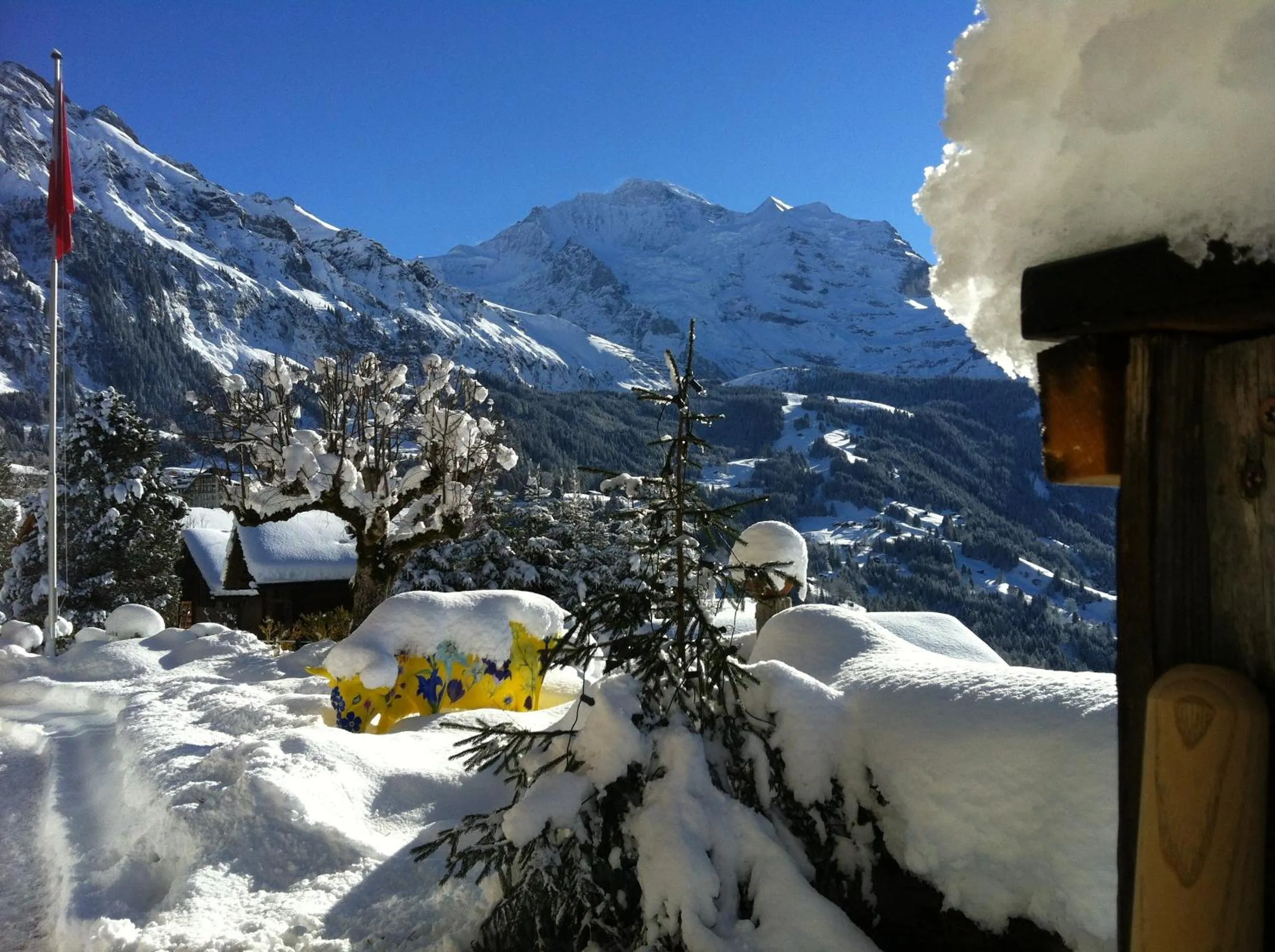 Balcony/Terrace in Hotel Bellevue - Traditional Swiss Hideaway
