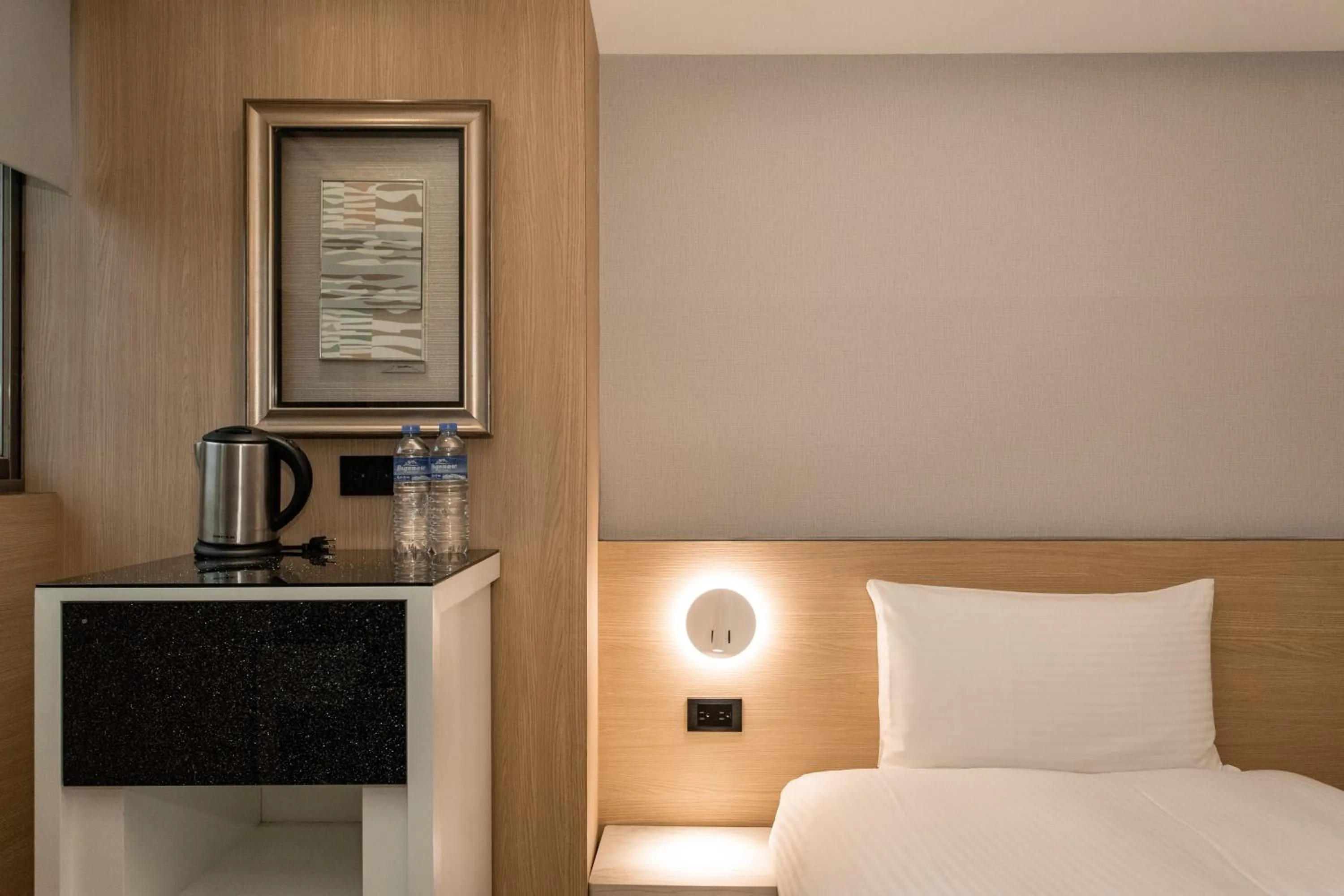 Bed in HUB HOTEL Tucheng