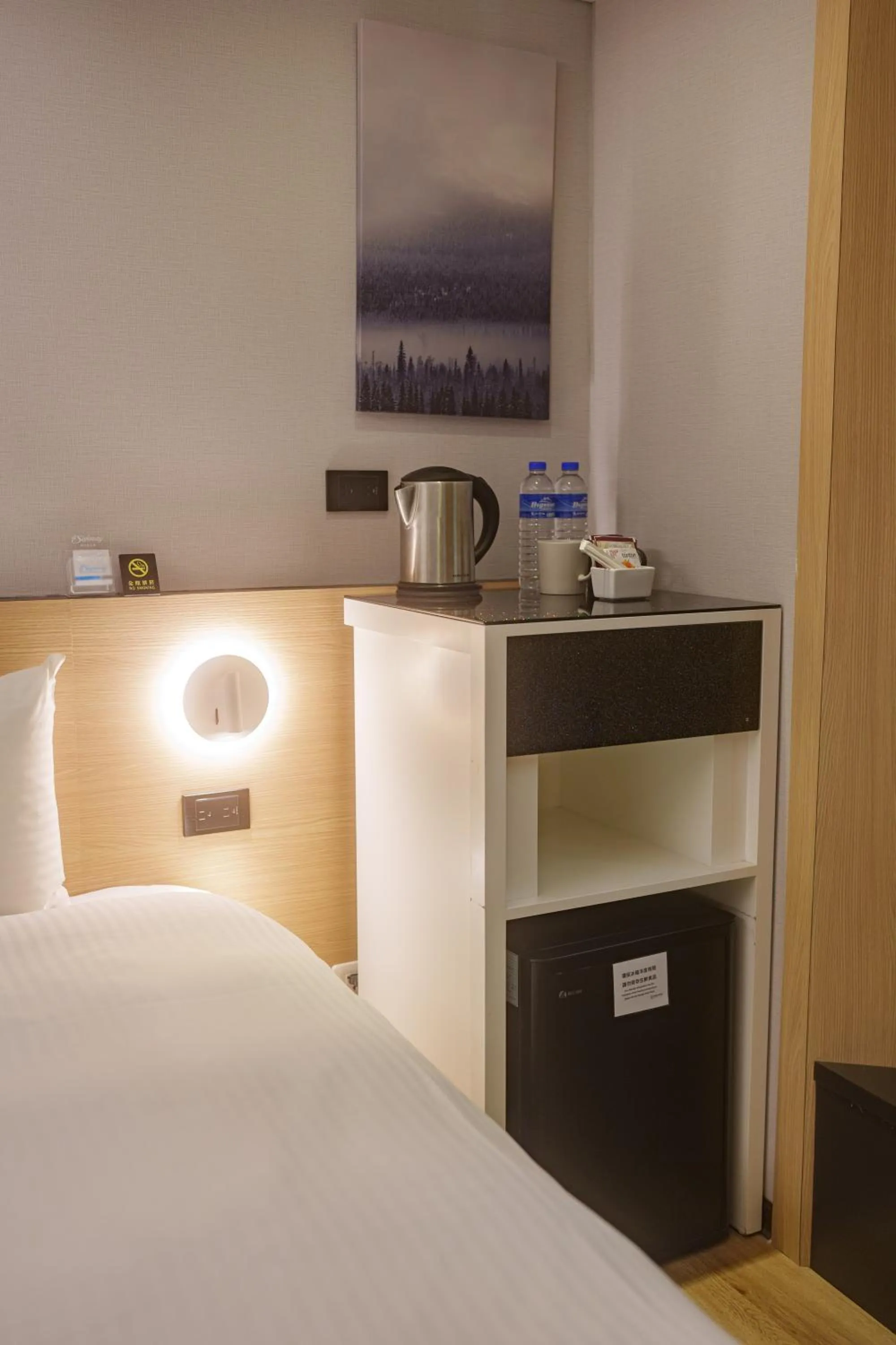 Bed in HUB HOTEL Tucheng