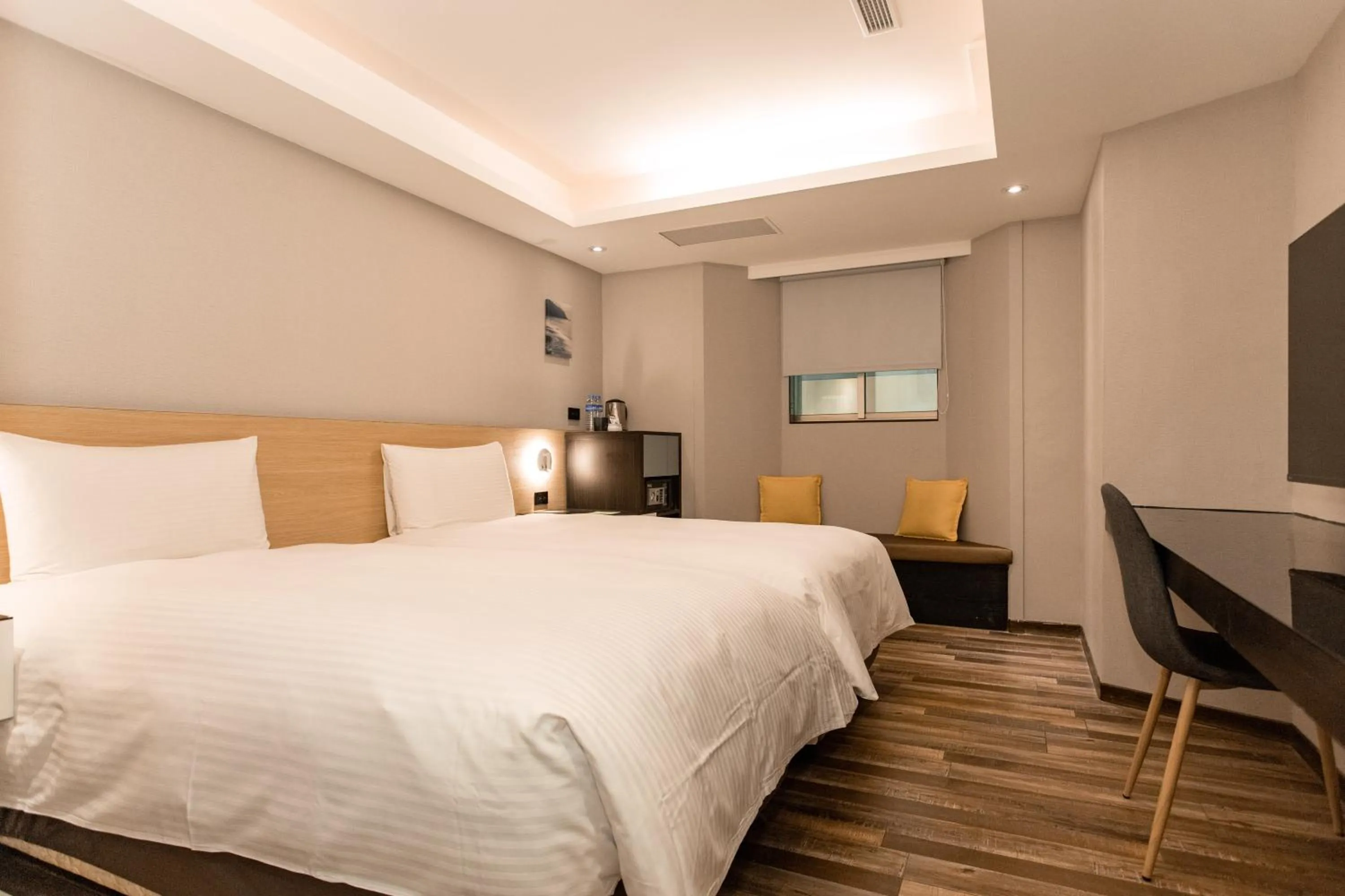 Bed in HUB HOTEL Tucheng