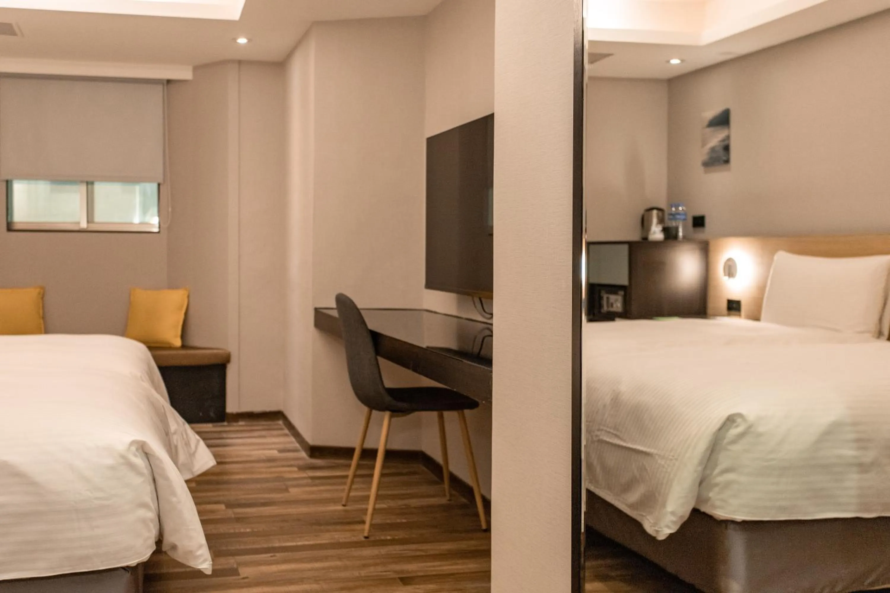 Bed in HUB HOTEL Tucheng