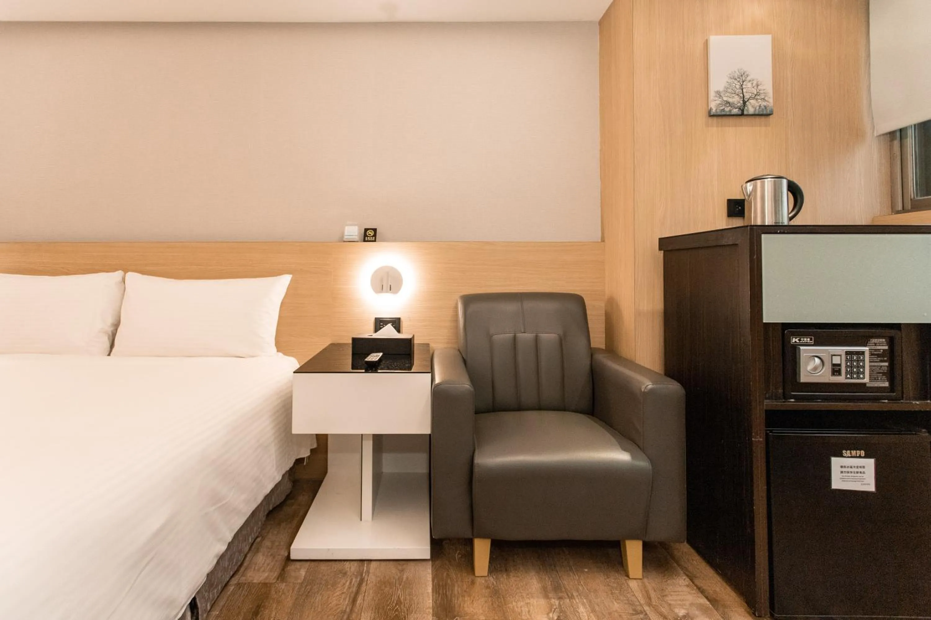 Bed in HUB HOTEL Tucheng