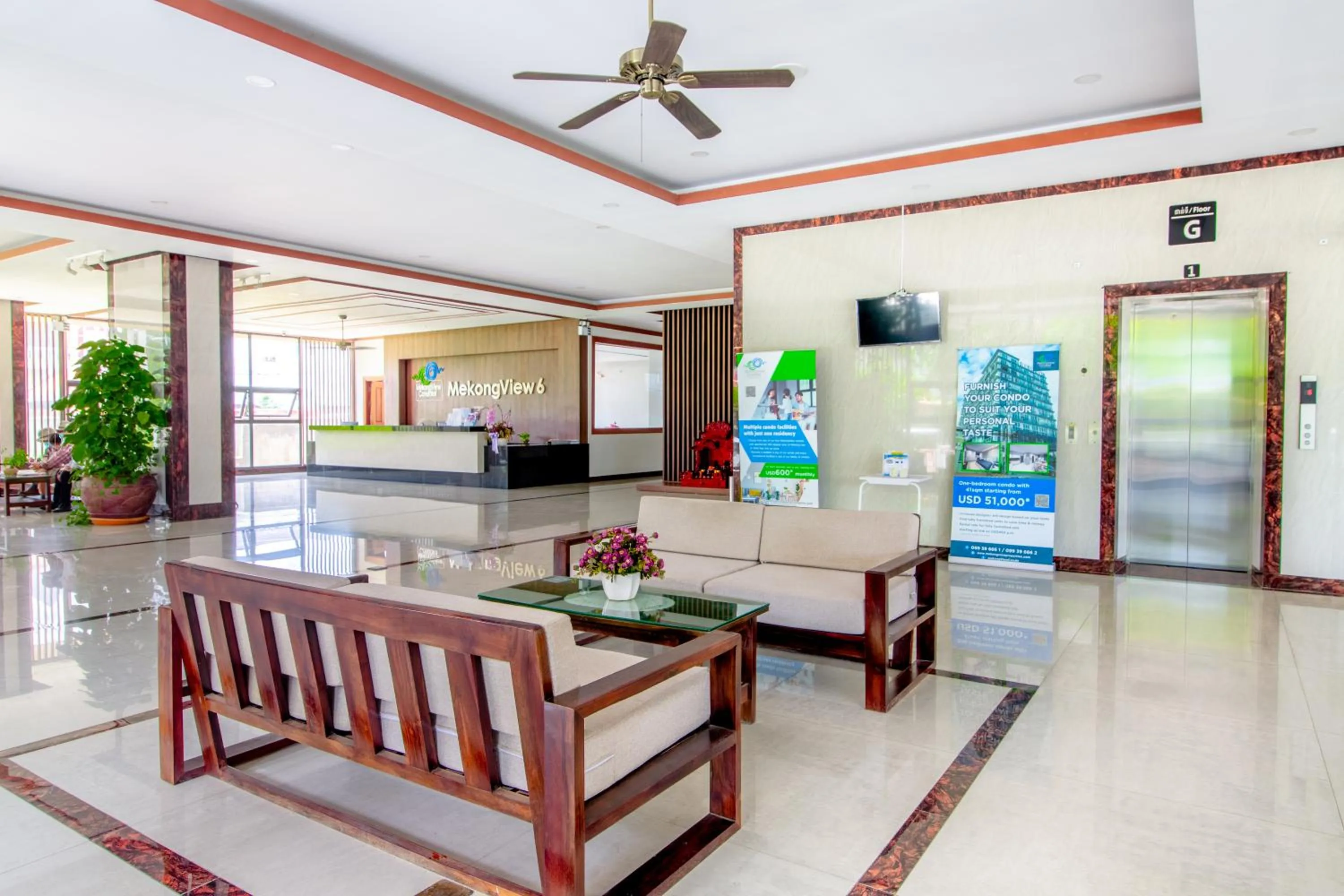 Lobby or reception in MekongView 6 CondoTel