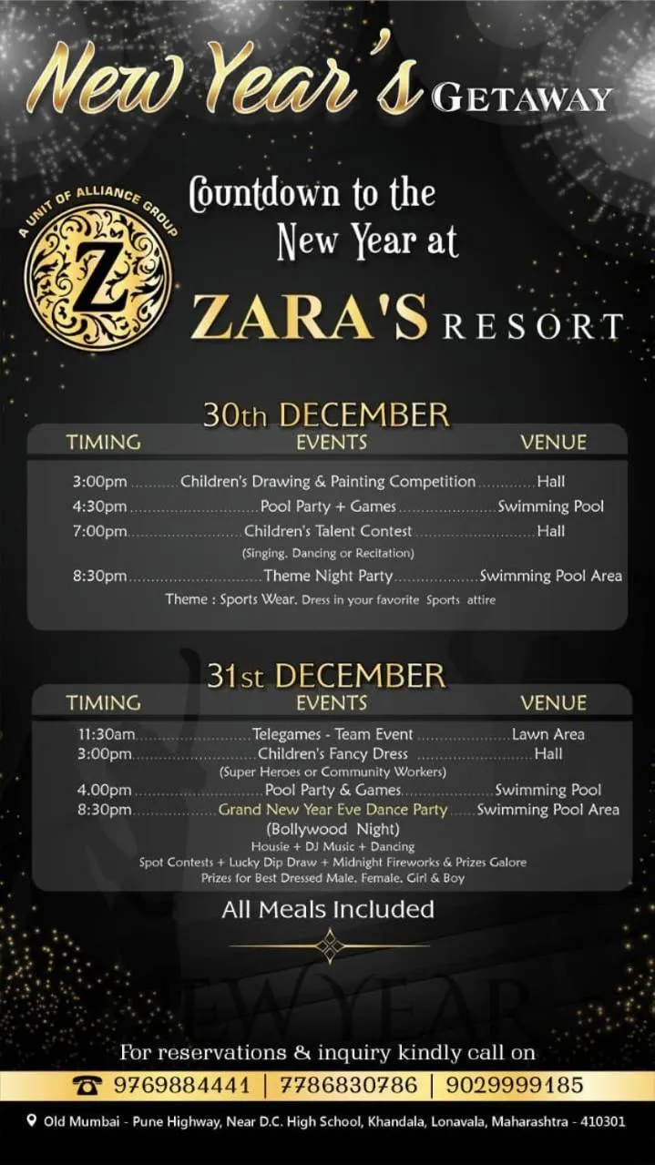 Activities in Zaras Resort Khandala