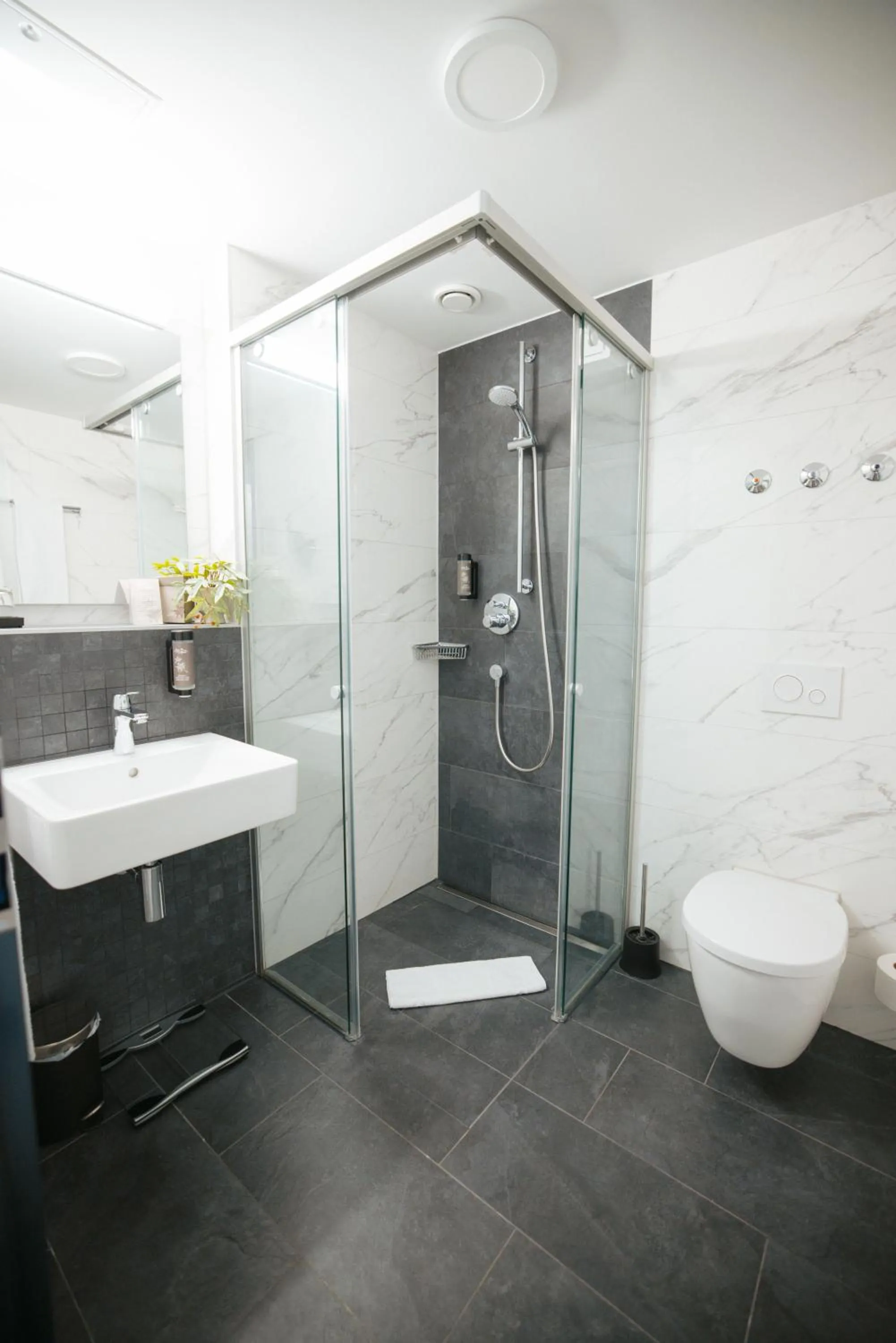 Shower in Hotel Poellners 20 min von München Hbf