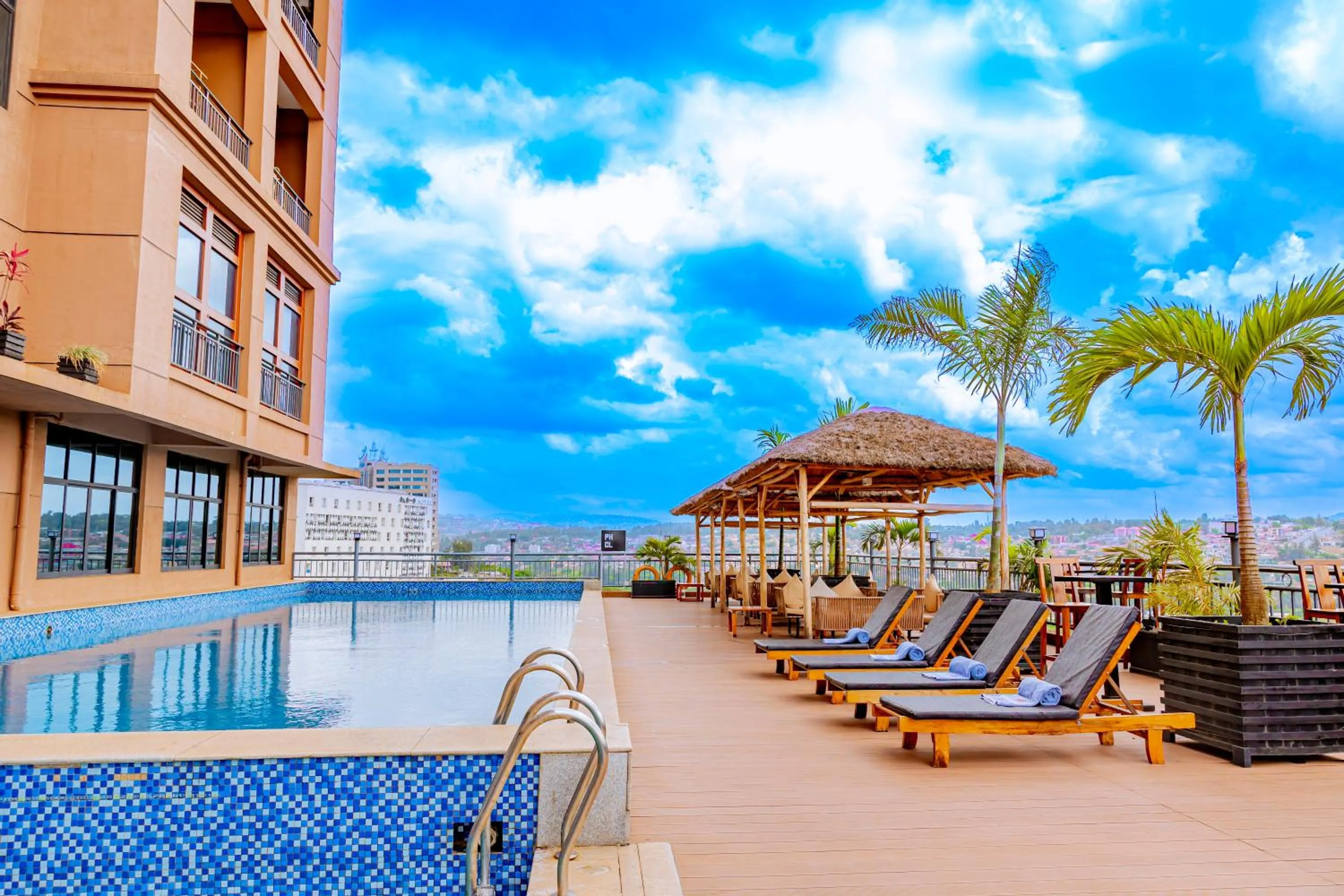 Pool view in M Hotel Kigali