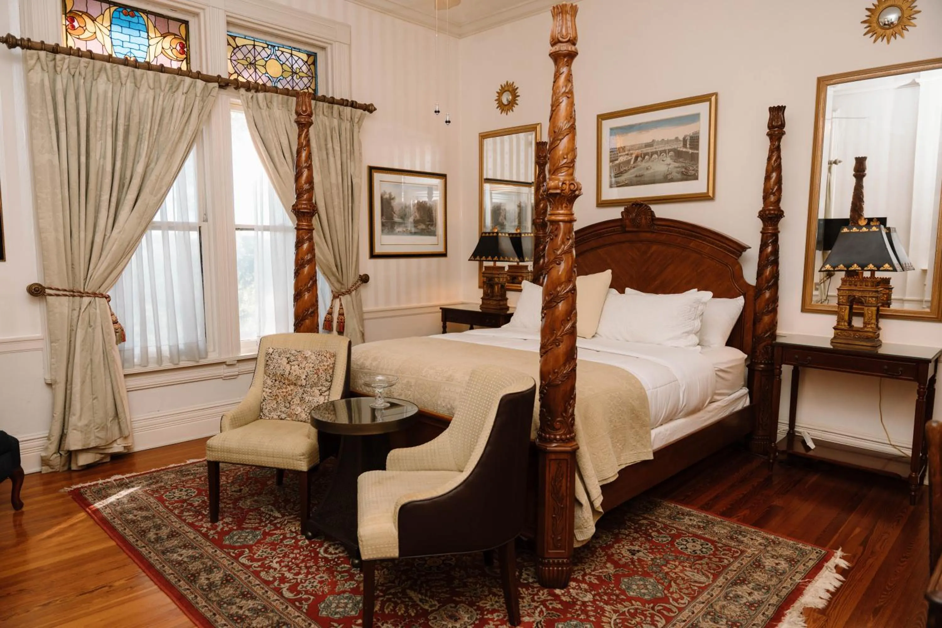 Bedroom, Bed in Burke Mansion
