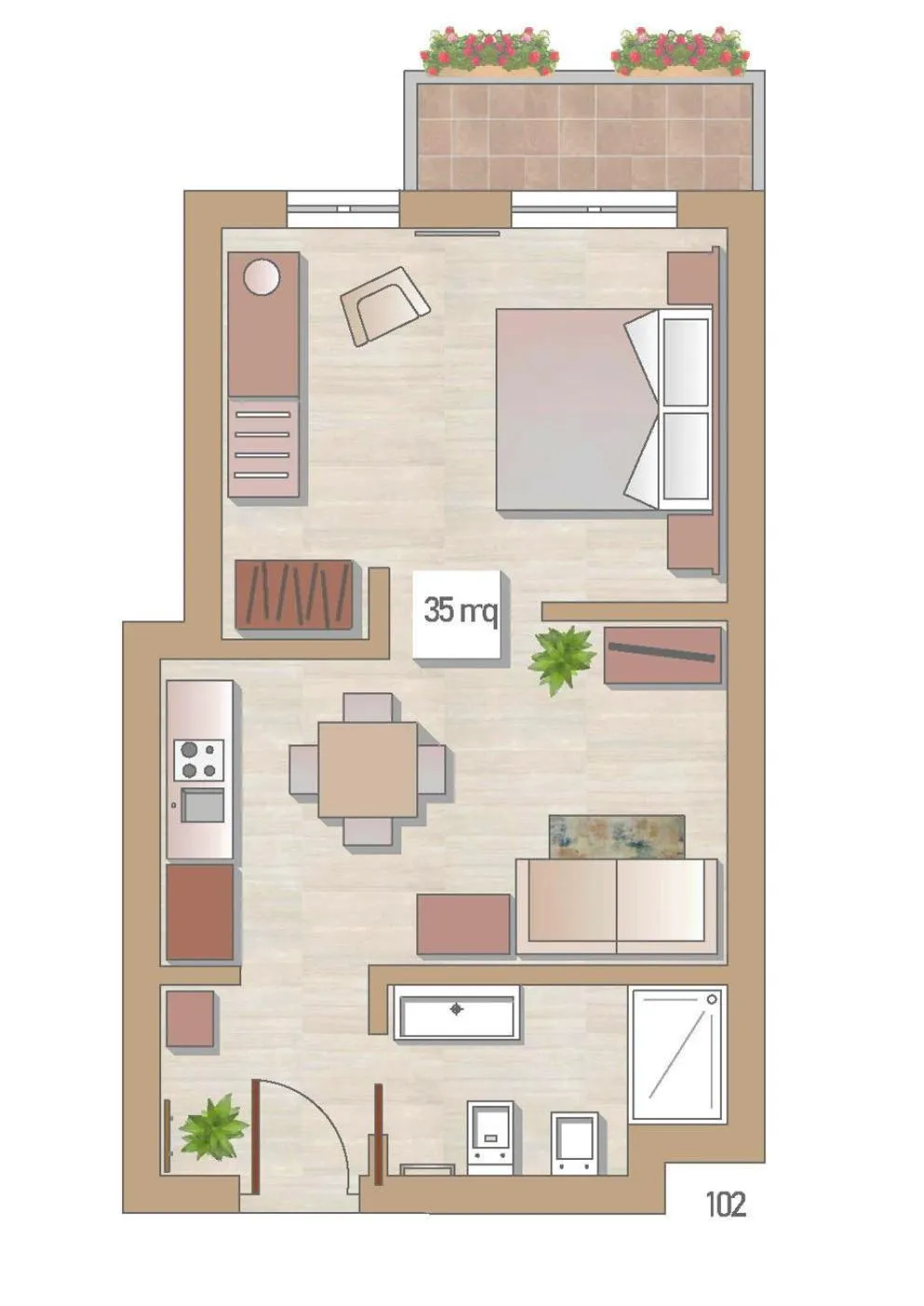 Floor plan in Arvo Residence Sila Lorica