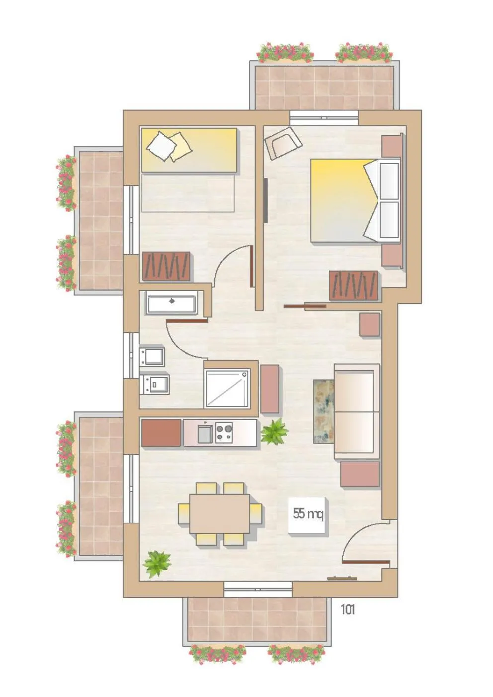 Floor plan in Arvo Residence Sila Lorica