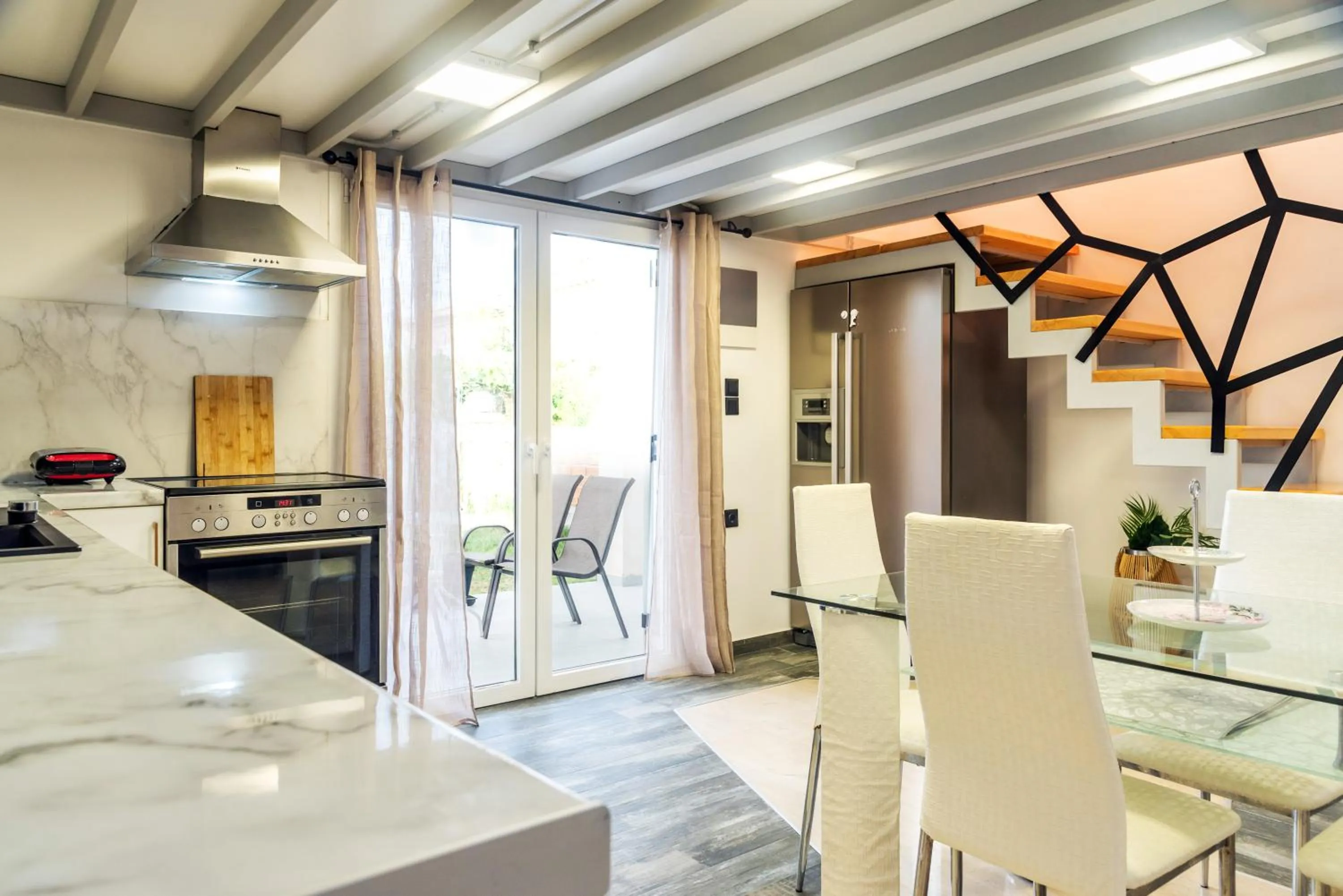 Dining area in Victoria's Suites Corfu