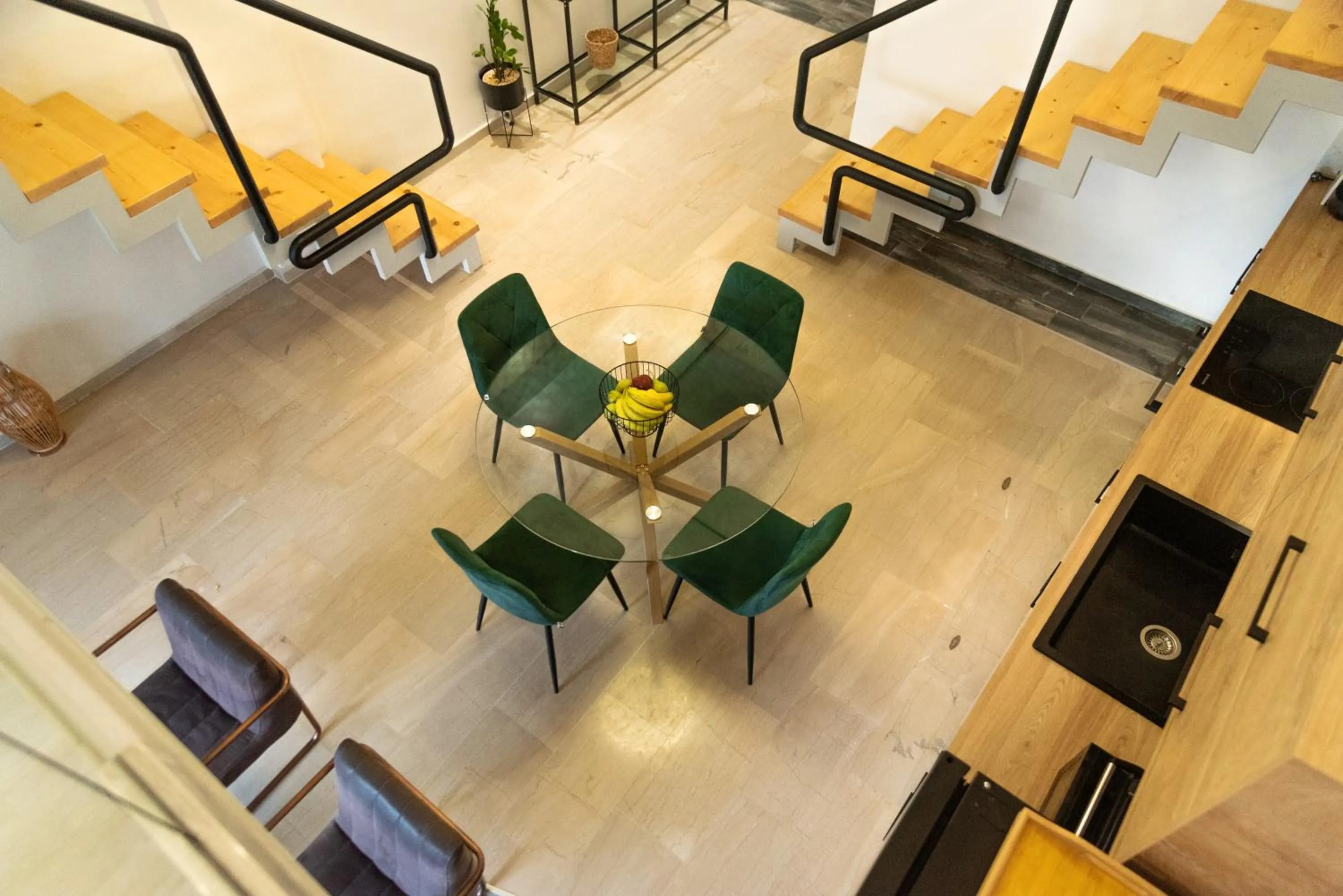 Seating area in Victoria's Suites Corfu