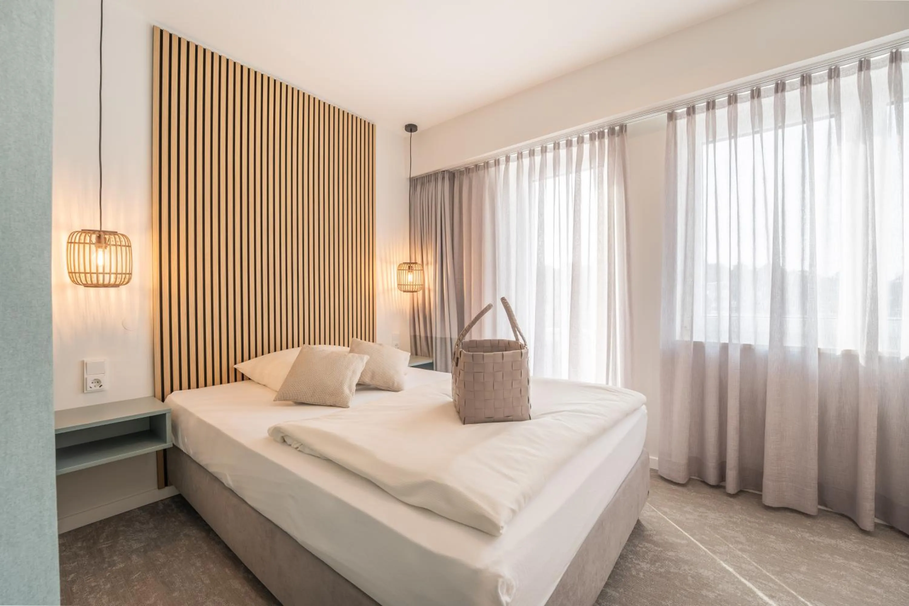 Bed in Hotel Strandhus