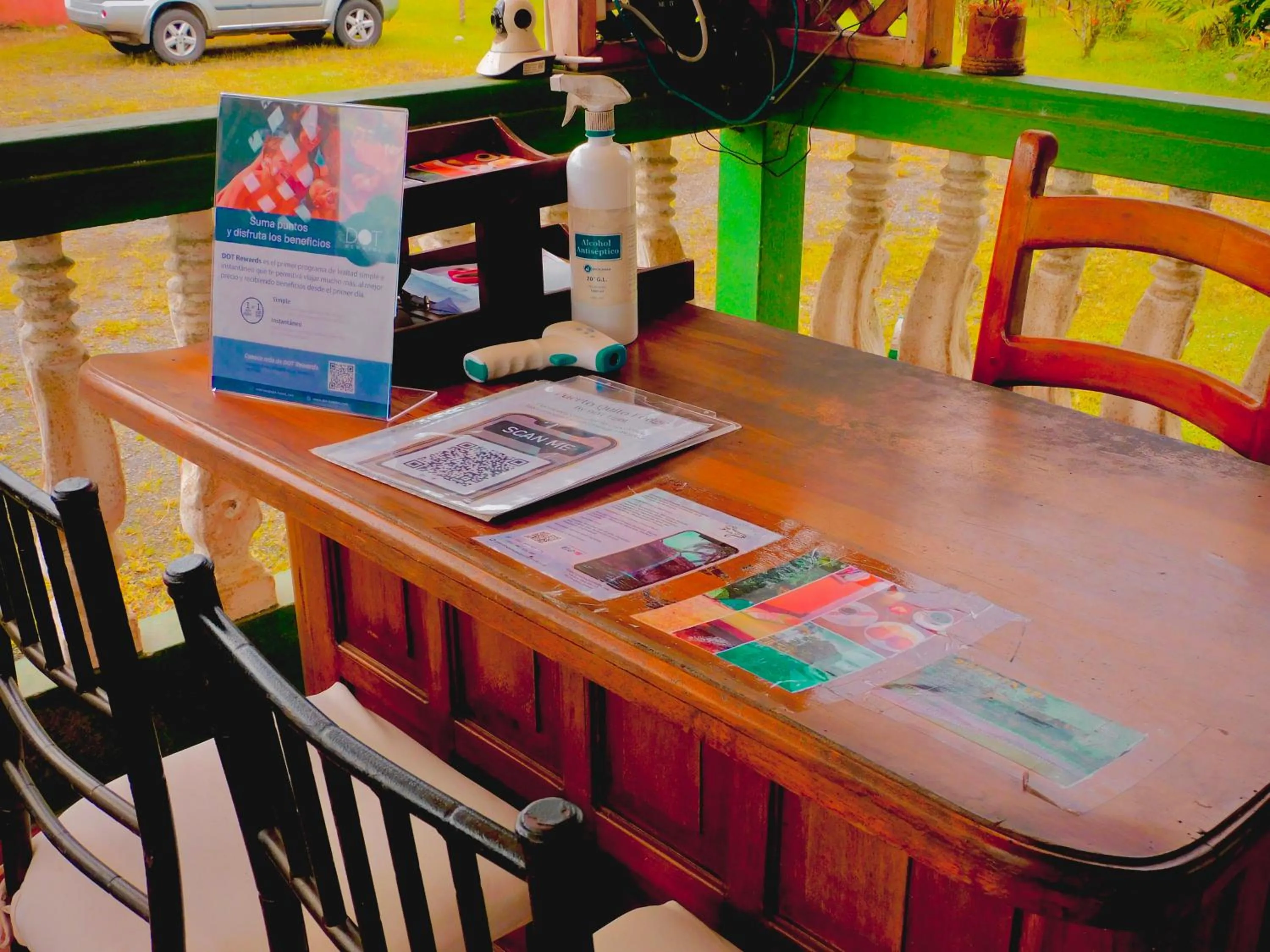 Lobby or reception in Puerto Quito Lodge - Las Iguanas
