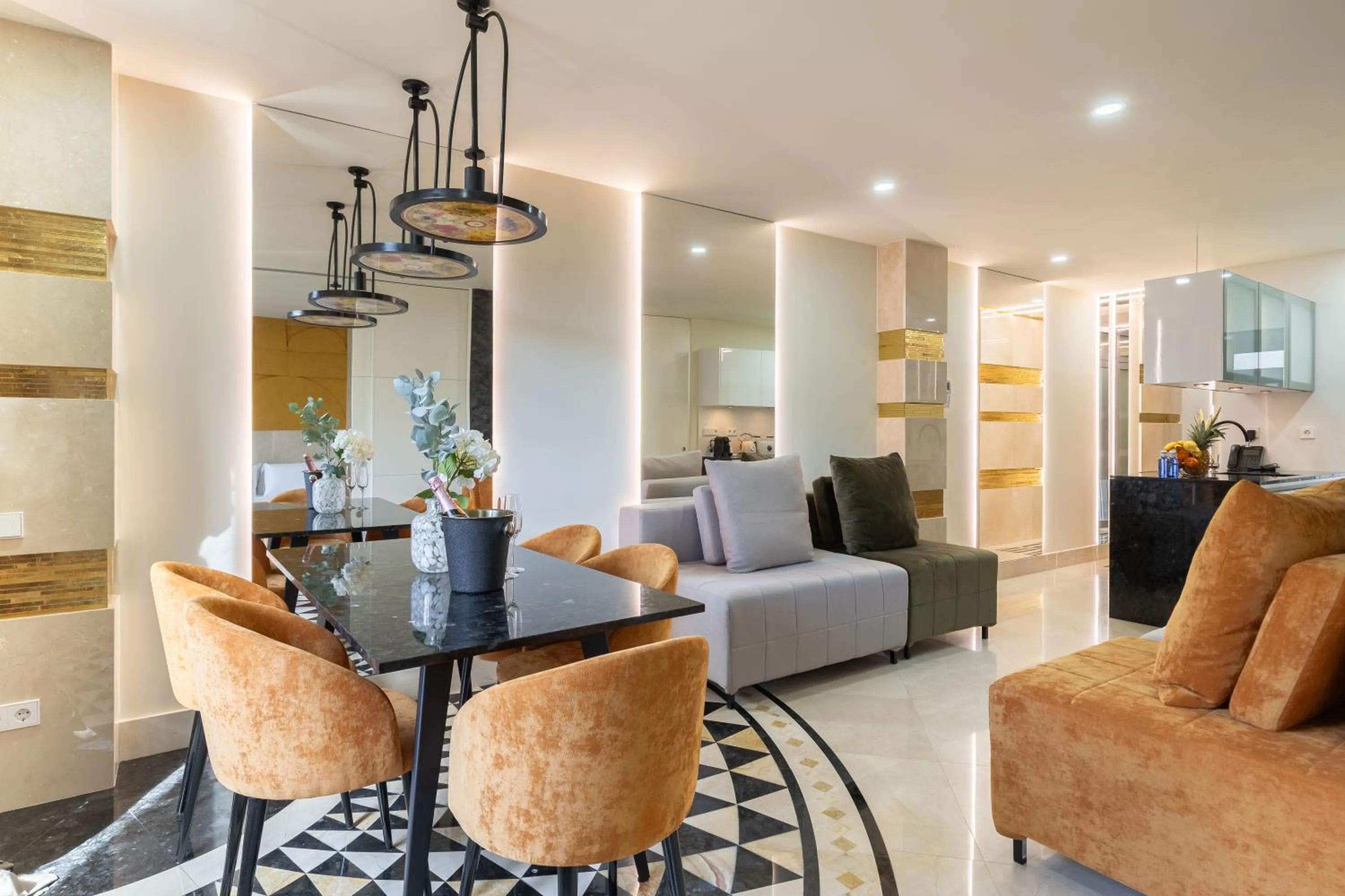 Living room in Cosmo Apartments Rambla Catalunya