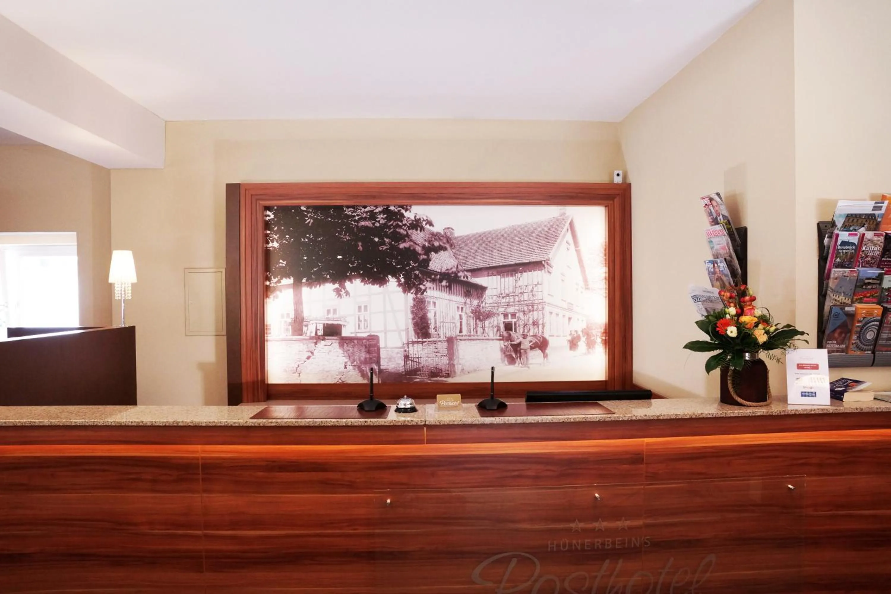Lobby or reception in Hünerbein's Posthotel