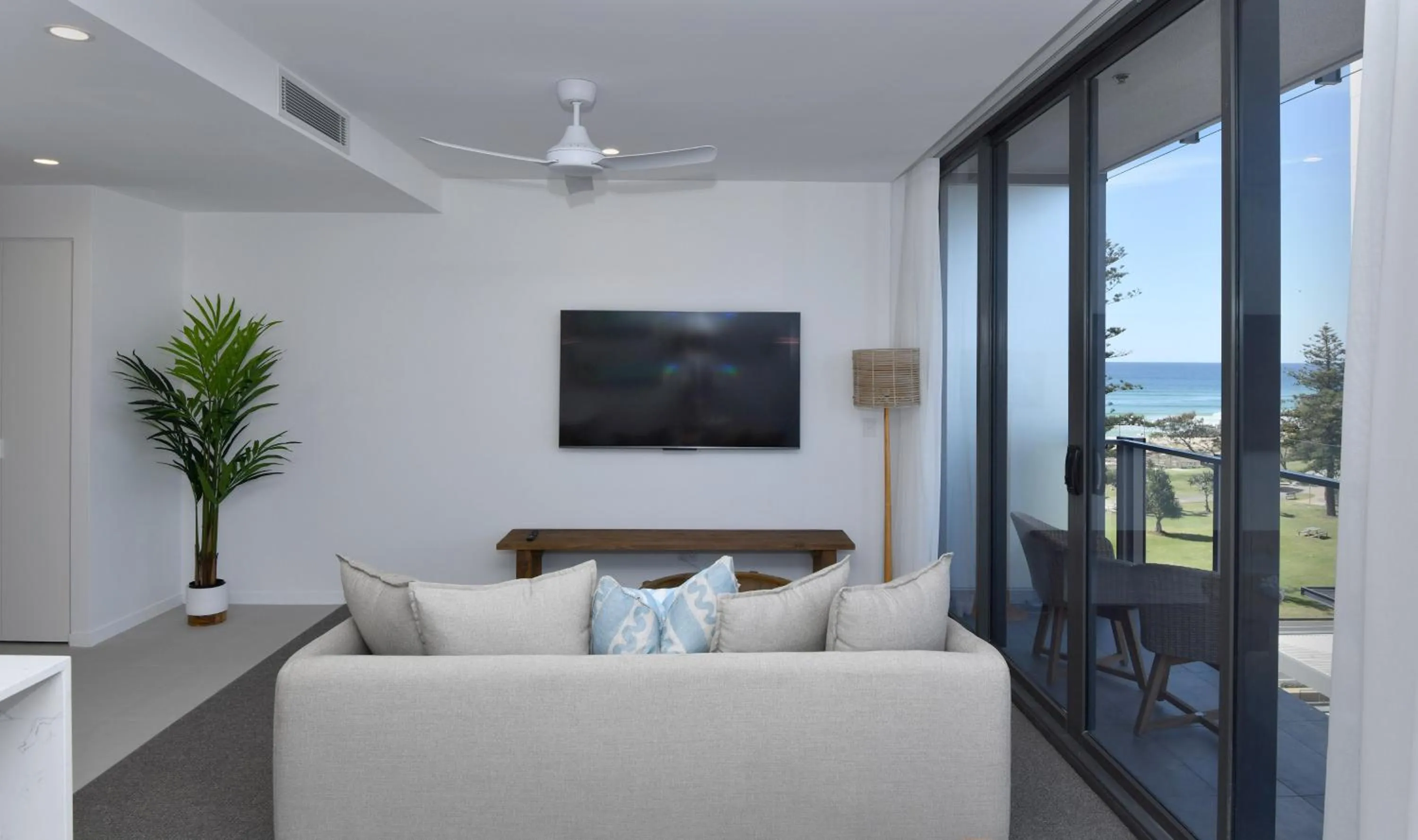 Living room in X Kirra Apartments