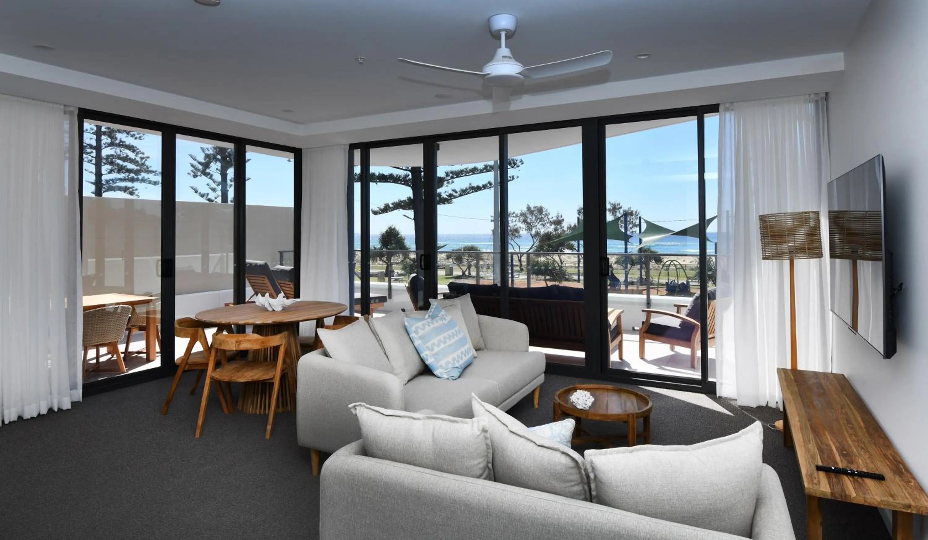 Living room in X Kirra Apartments