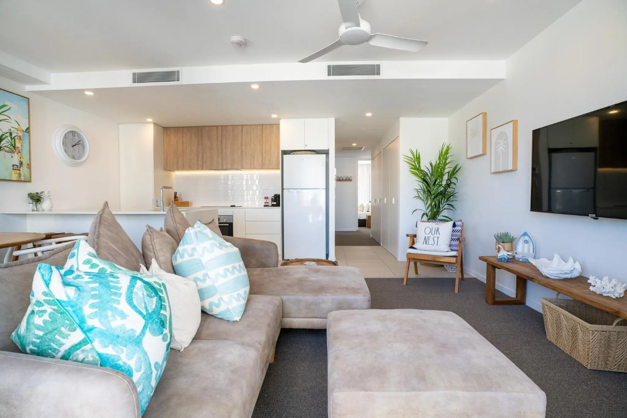 Living room in X Kirra Apartments