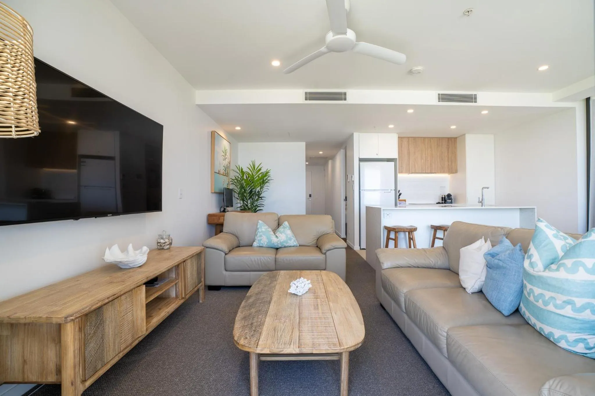 Living room in X Kirra Apartments