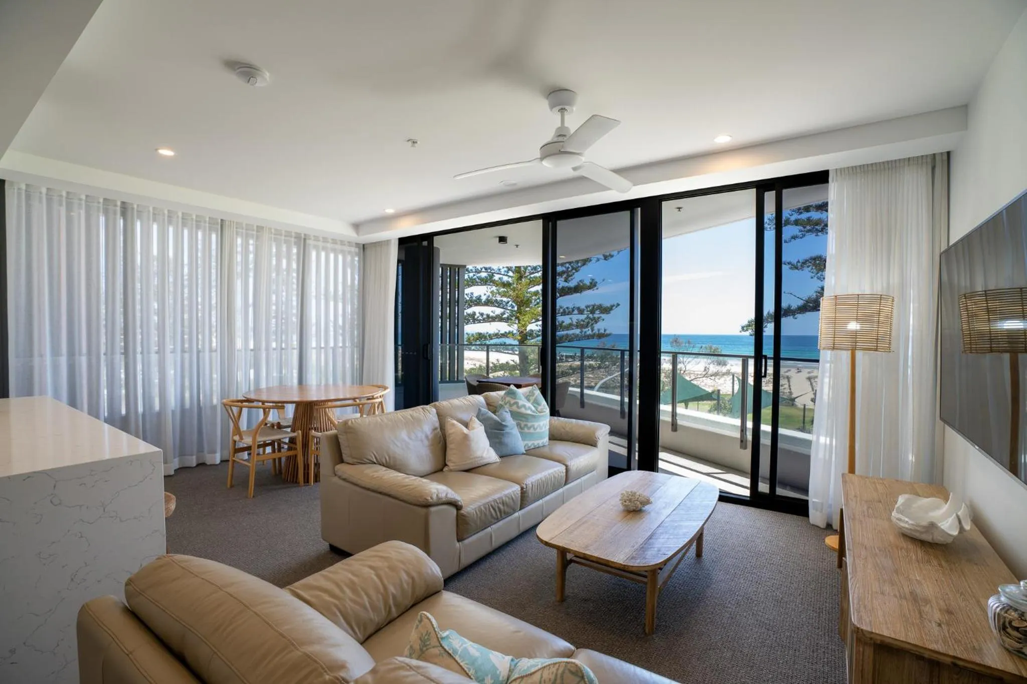 Living room in X Kirra Apartments