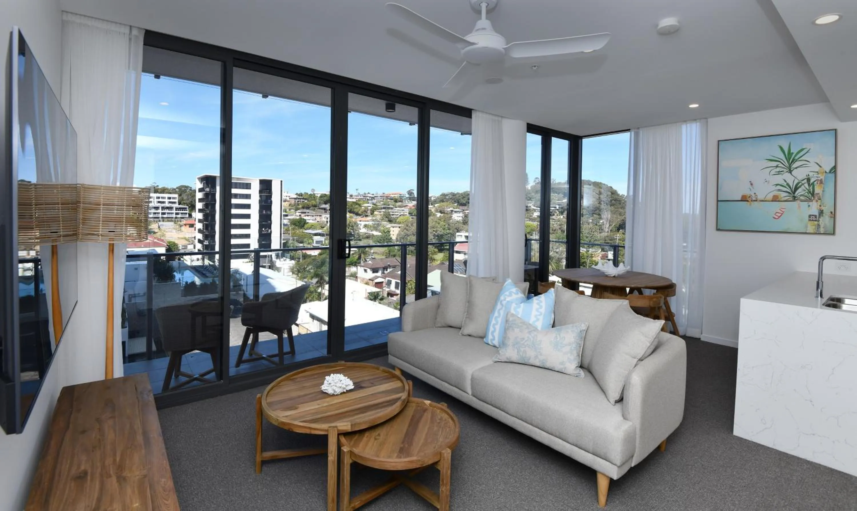 Living room in X Kirra Apartments