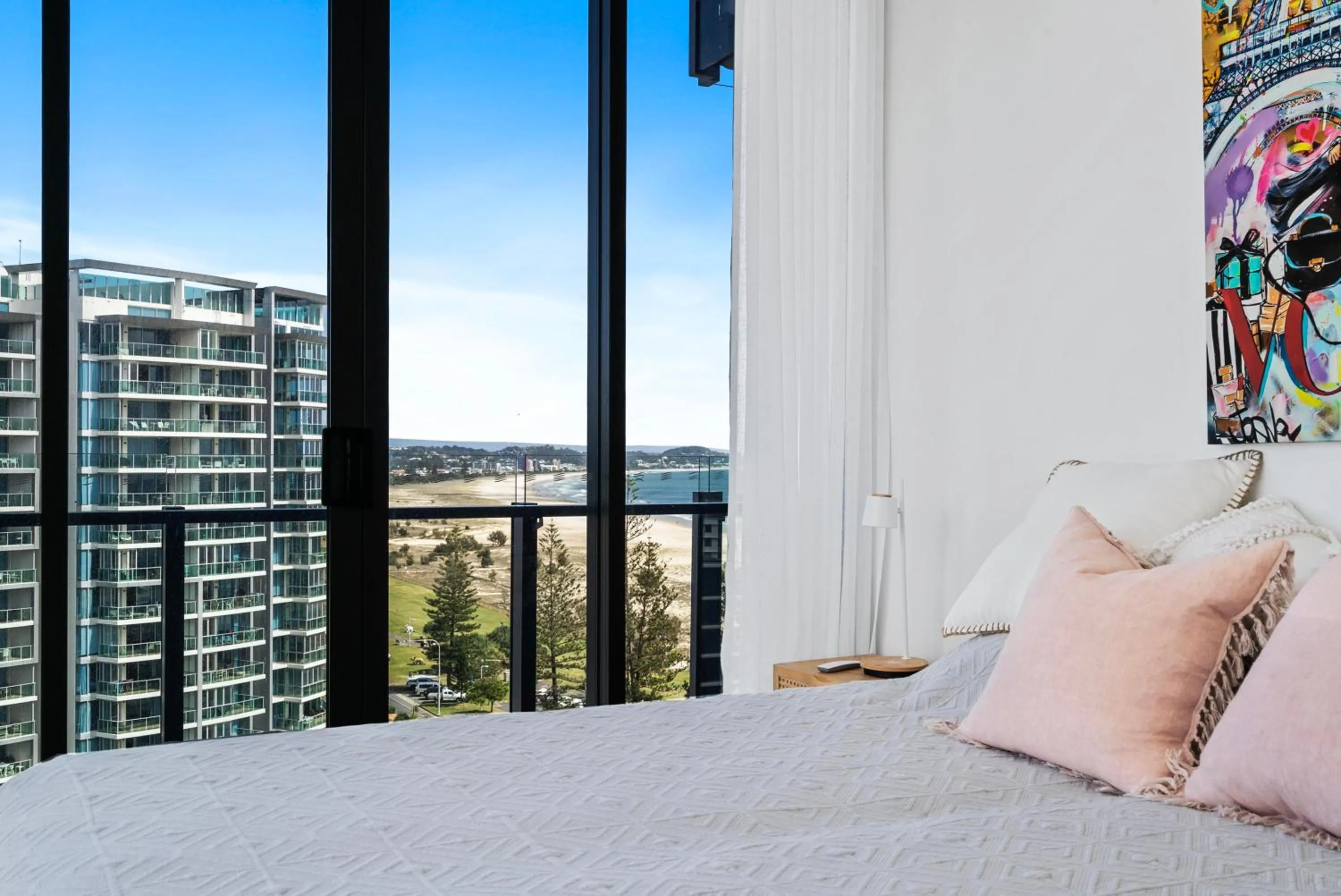 Bed in X Kirra Apartments