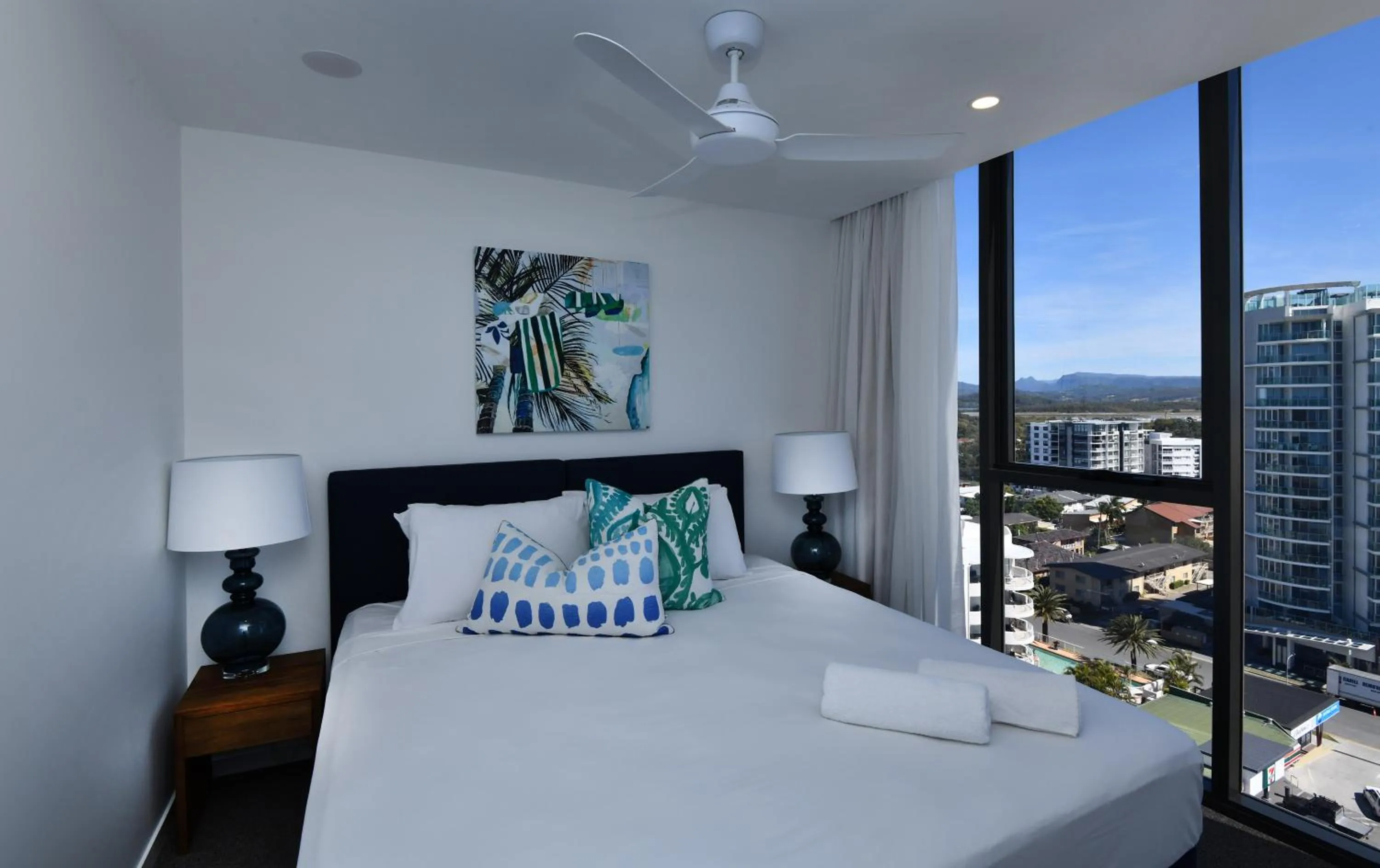 Bed in X Kirra Apartments