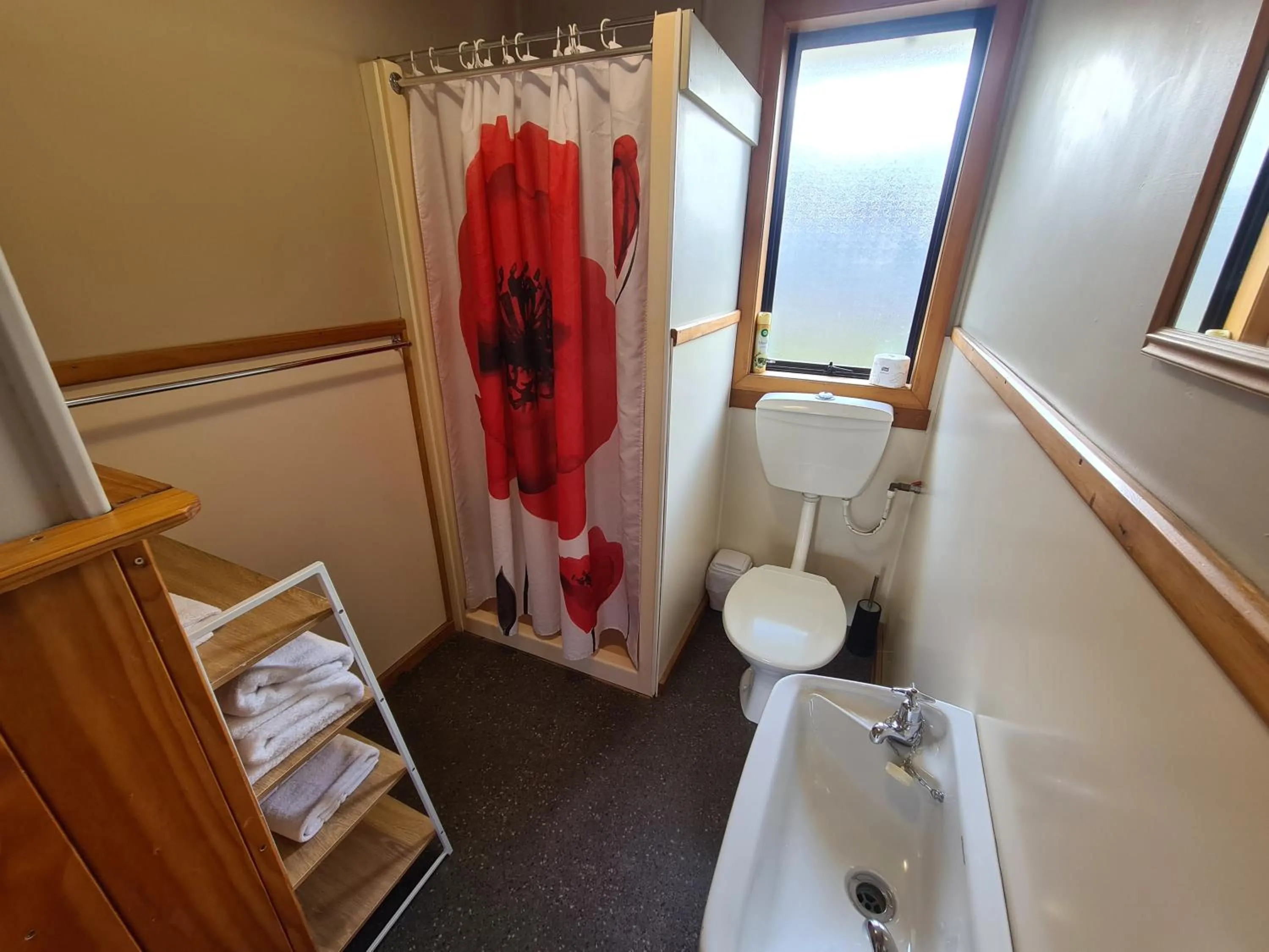 Bathroom in Forest Peak Motel