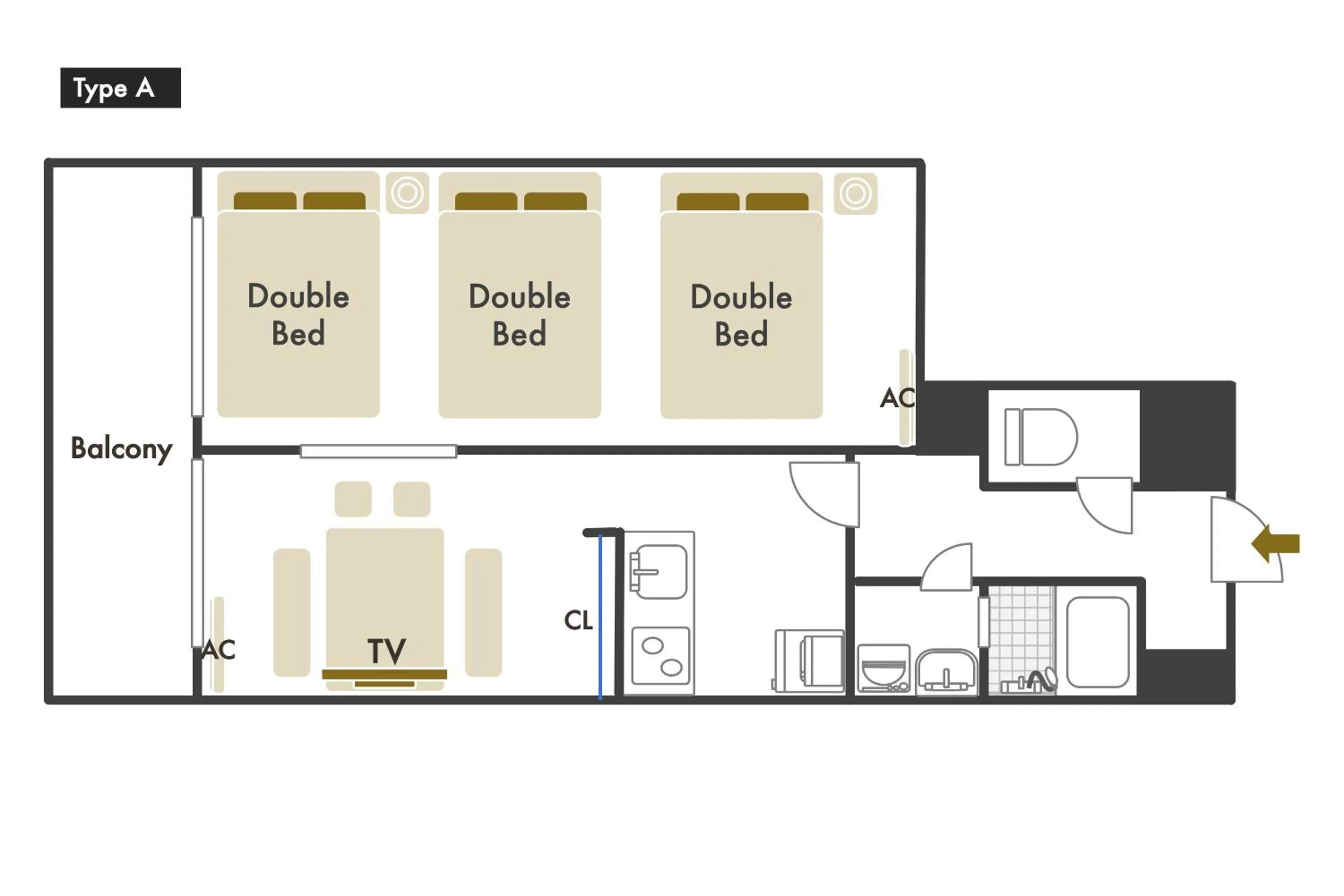 Floor plan in Hotel Piacere NAMBA