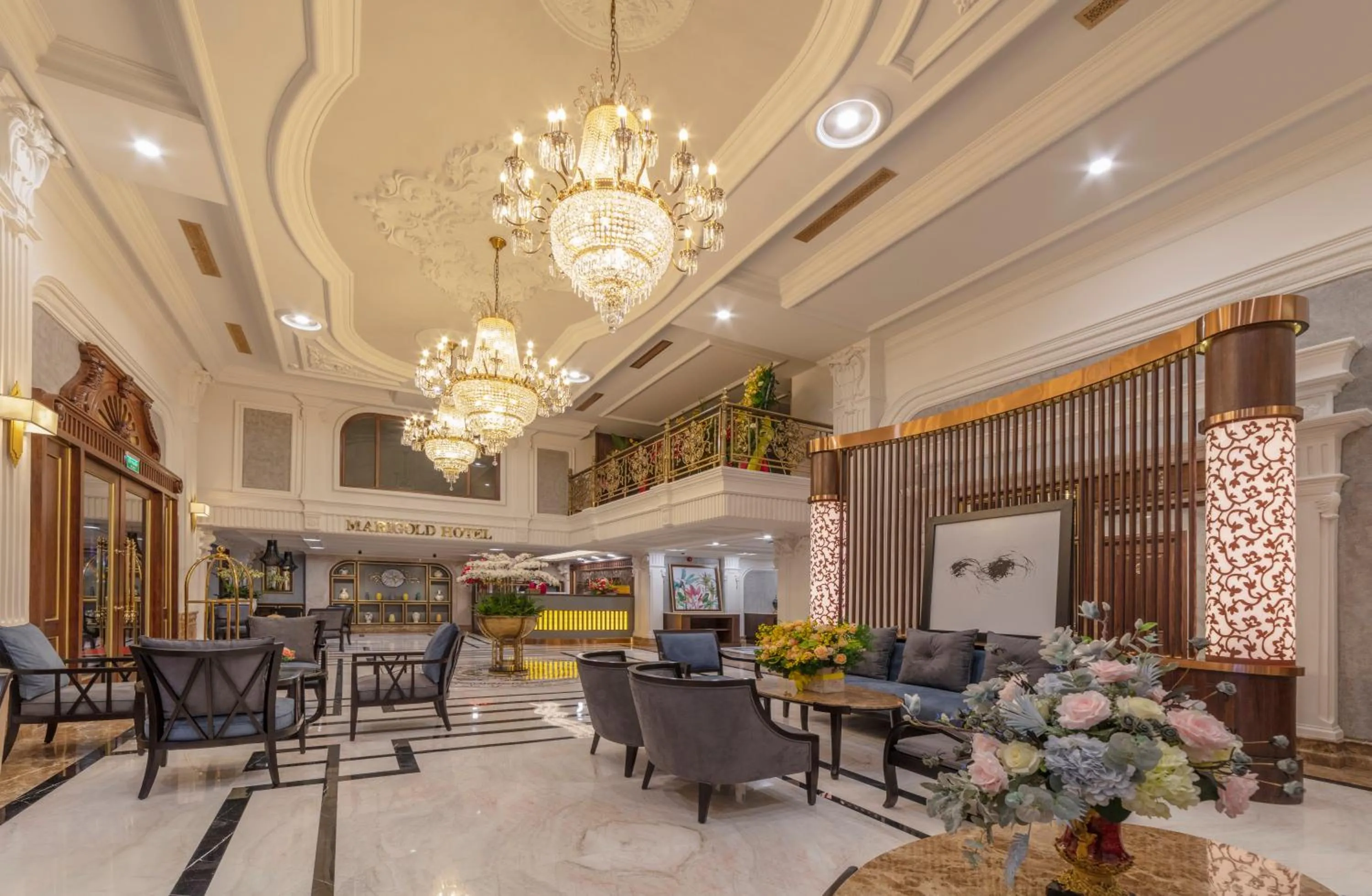 Lobby or reception in Marigold Hotel Dalat