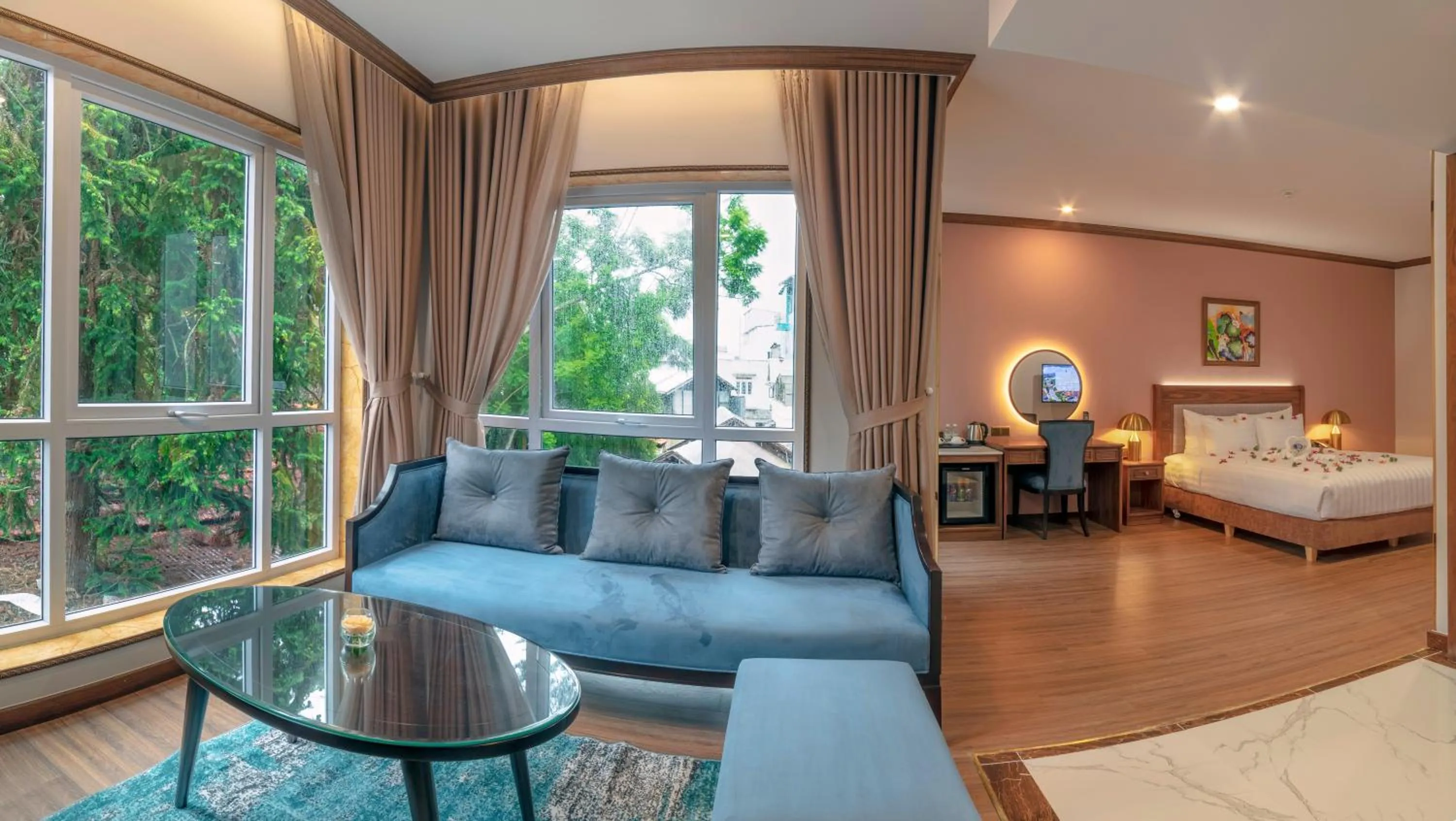 View (from property/room), Bed in Marigold Hotel Dalat