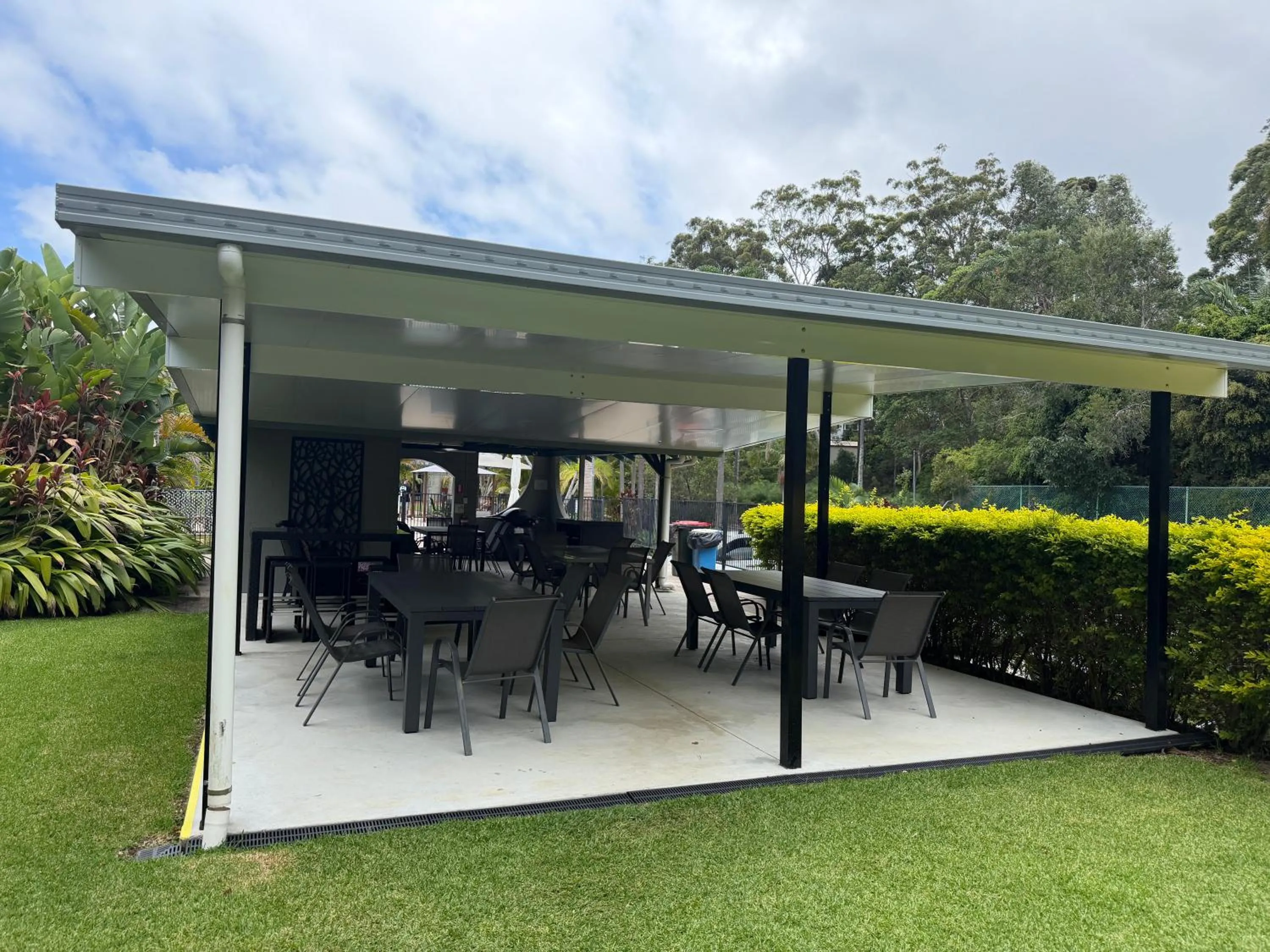 Dining area in Korora Bay Village Resort