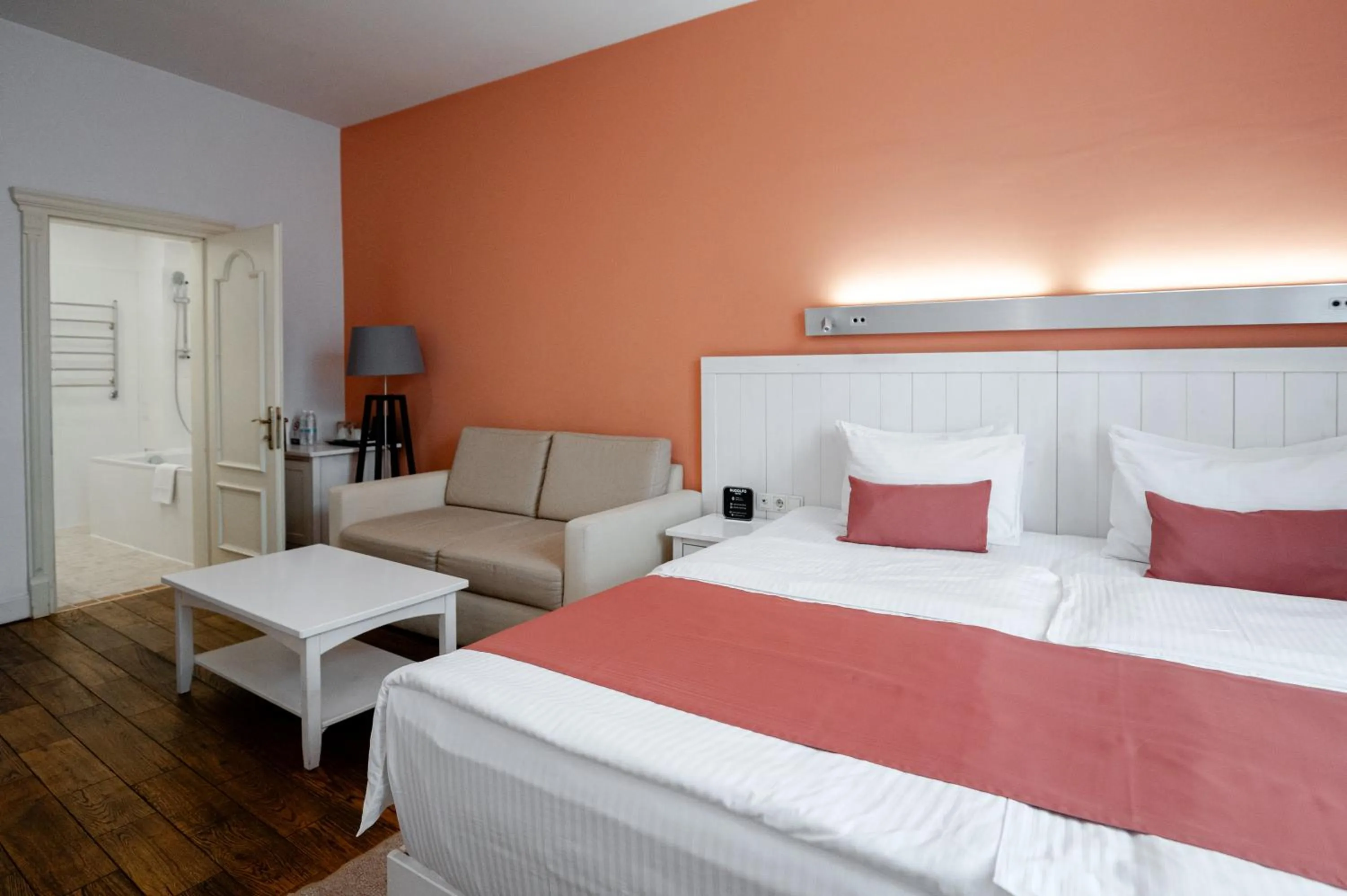 Bed in Rudolfo Hotel