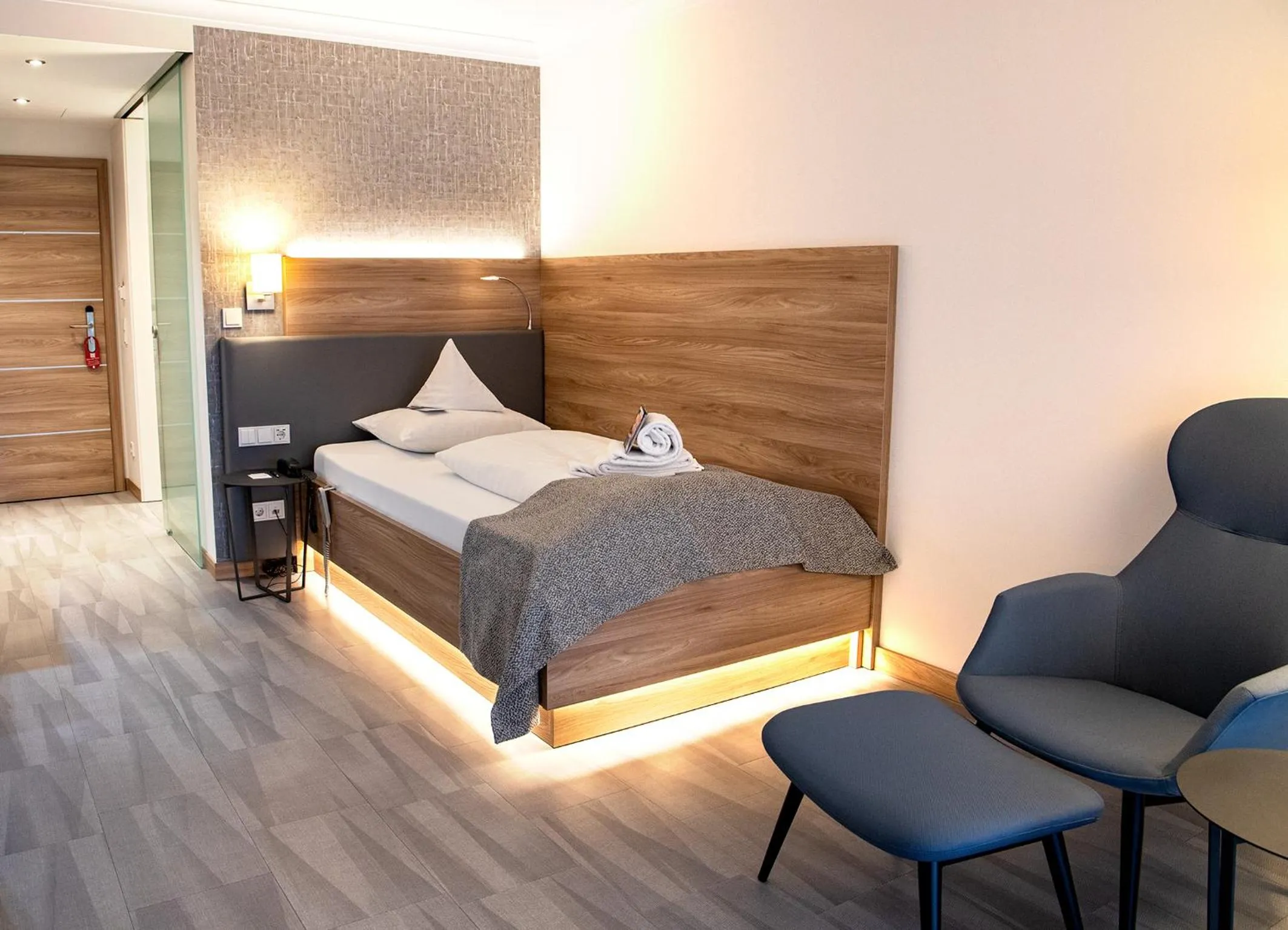 Bed in Hotel St. Wolfgang