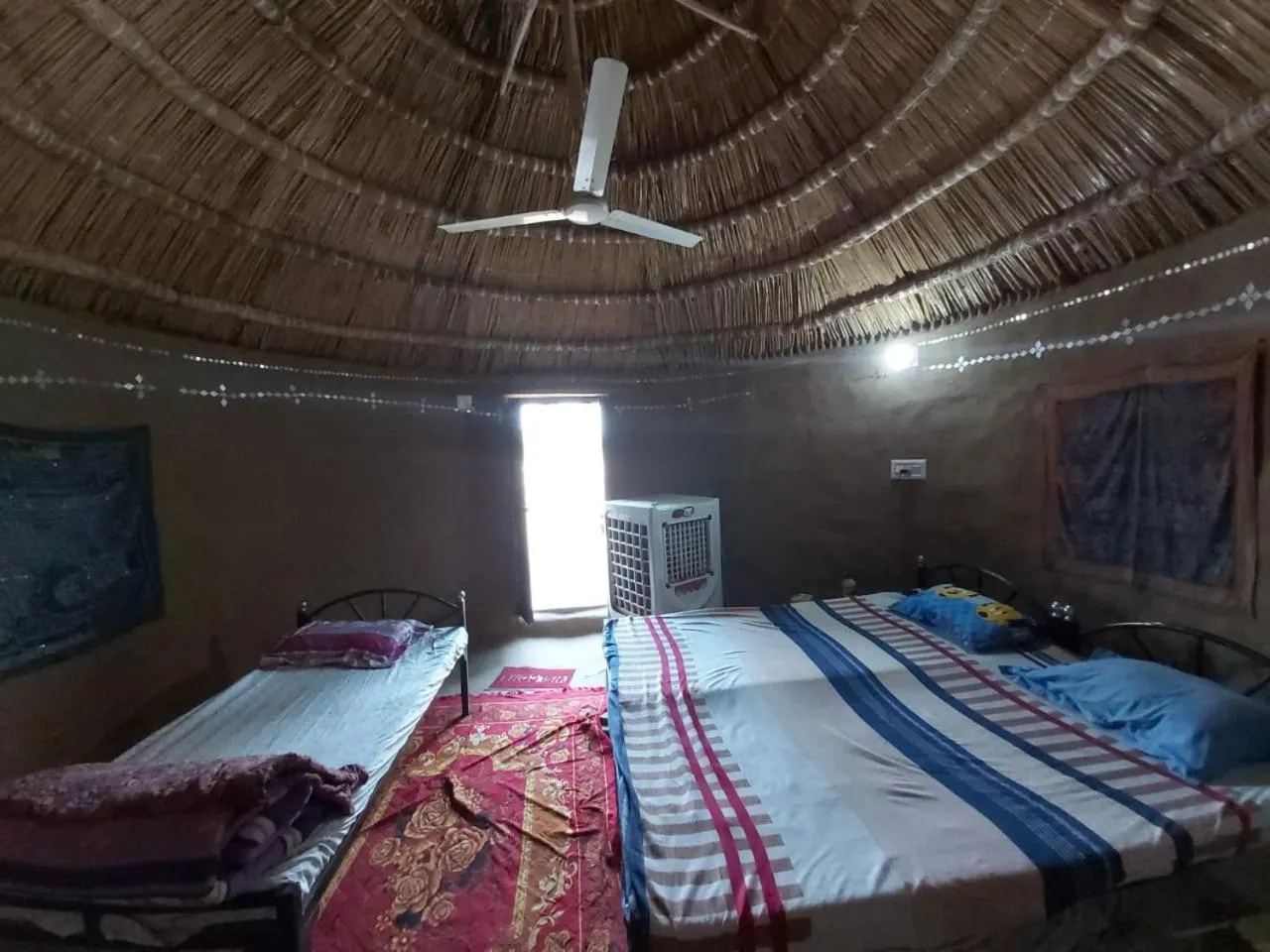 Bed in Shri Ram Wild Desert Resort