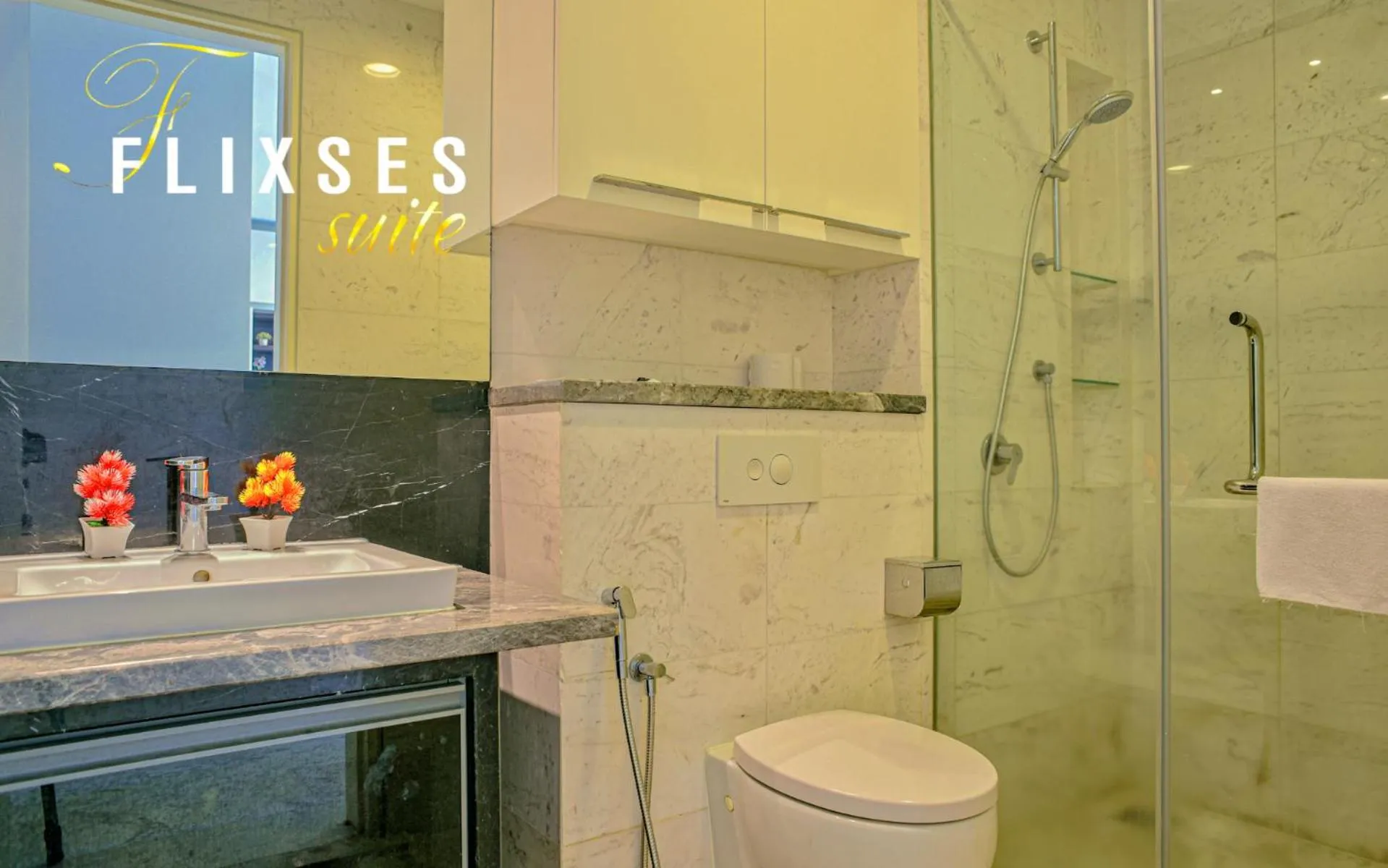 Shower in Flixses Suites at Platinum KLCC