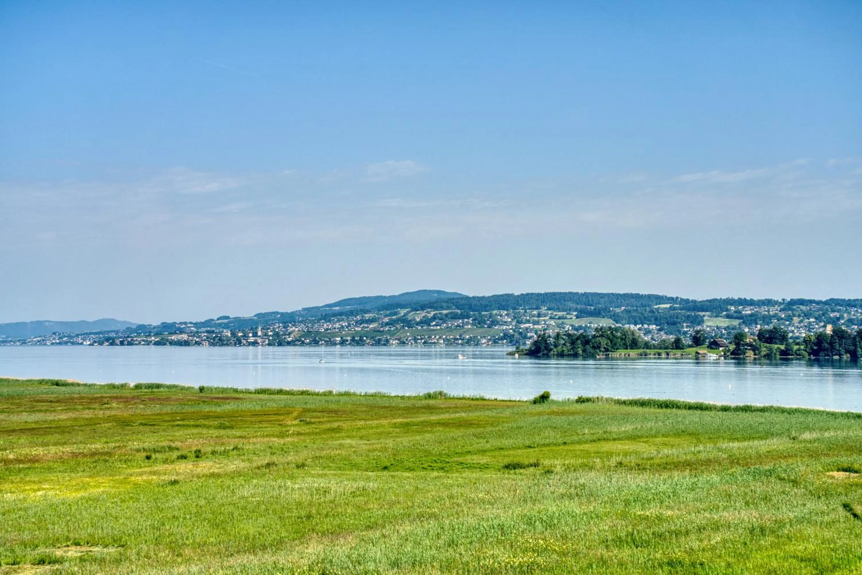 Lake view in Seedamm Plaza