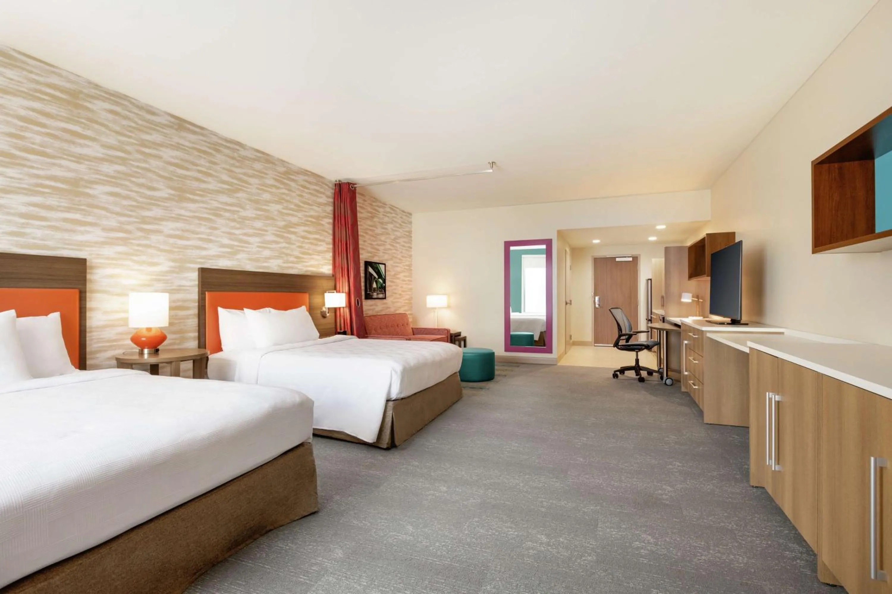 Bedroom, Bed in Home2 Suites by Hilton New Brunswick, NJ