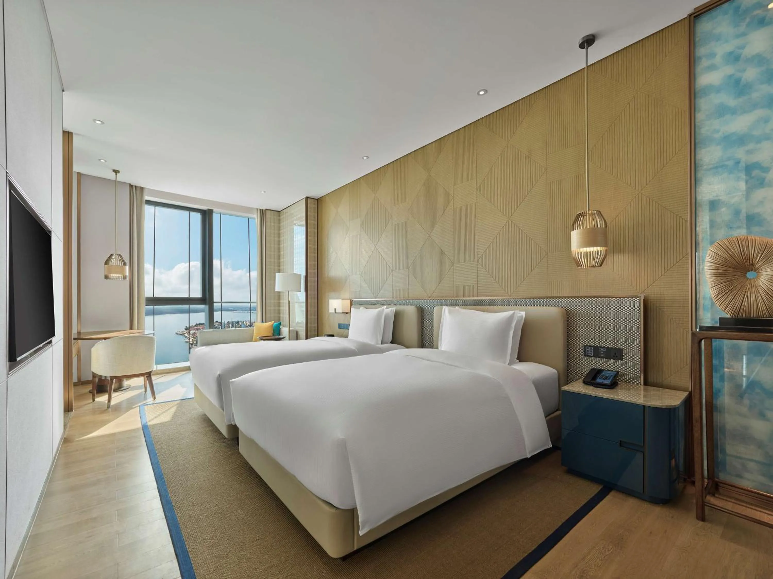 Bedroom, Bed in Hilton Hainan Ocean Flower Island