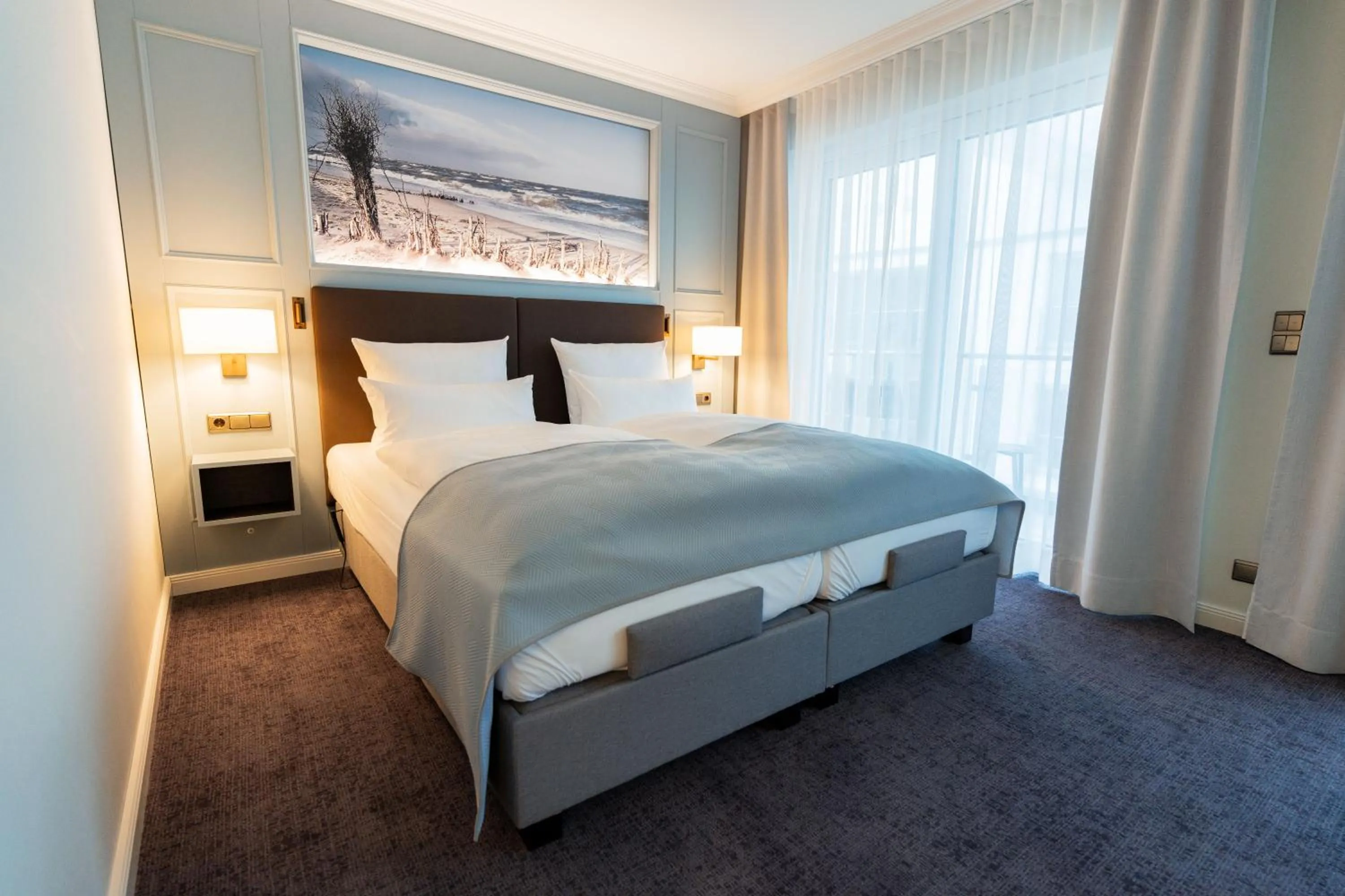 Bed in Hotel Strandperle