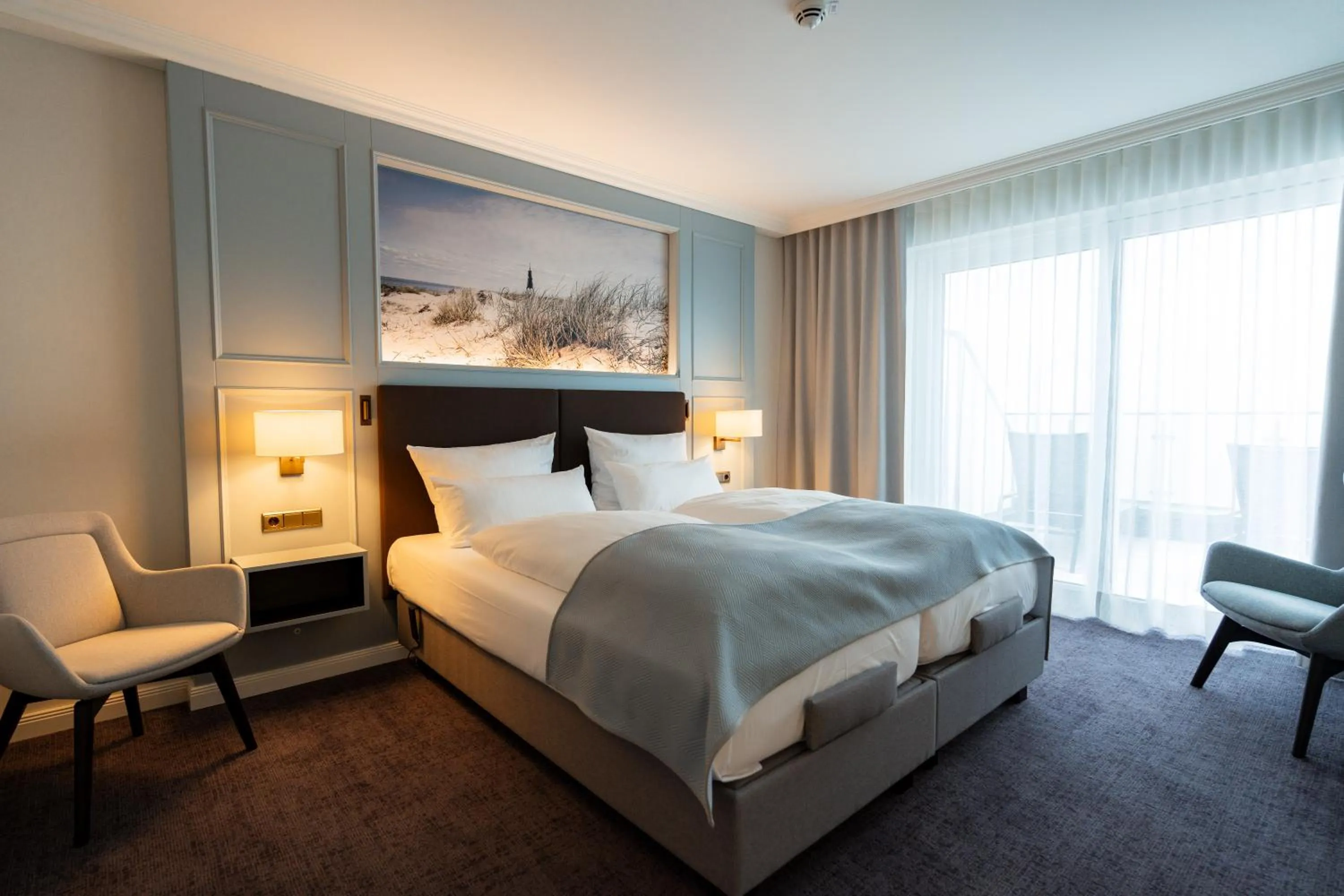 Bed in Hotel Strandperle