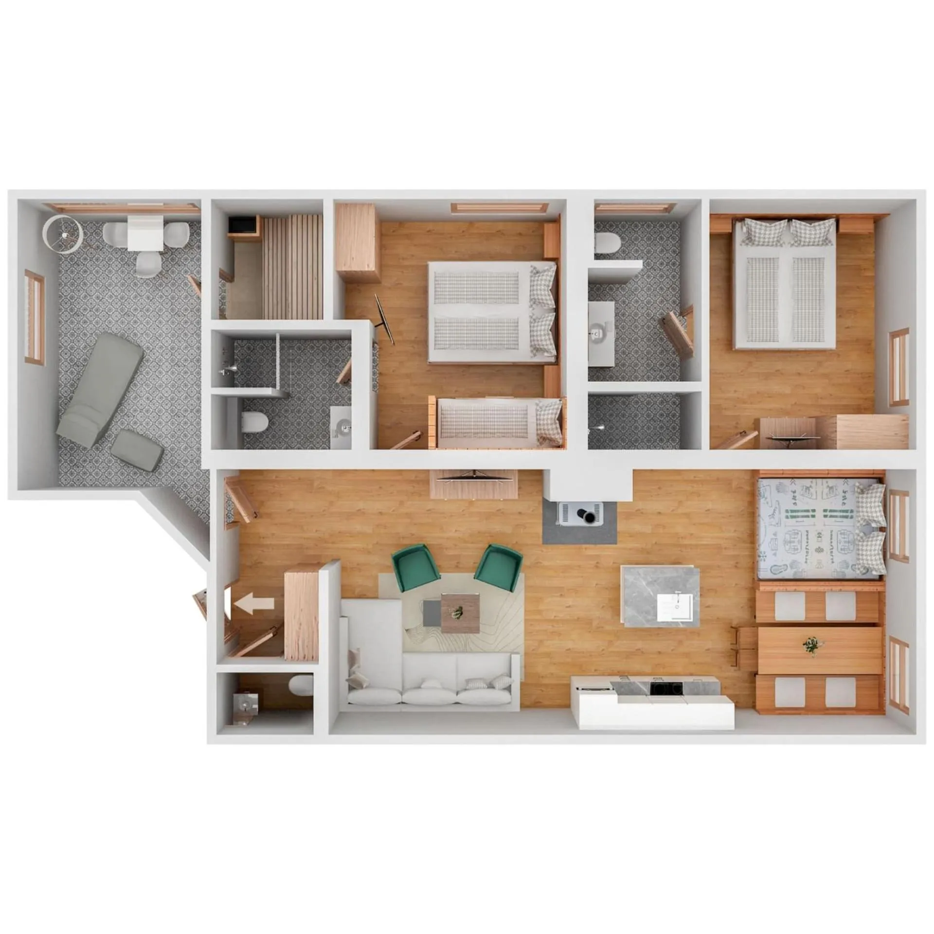 Floor plan in Berghaus Schröcken - Hotel Apartments Spa